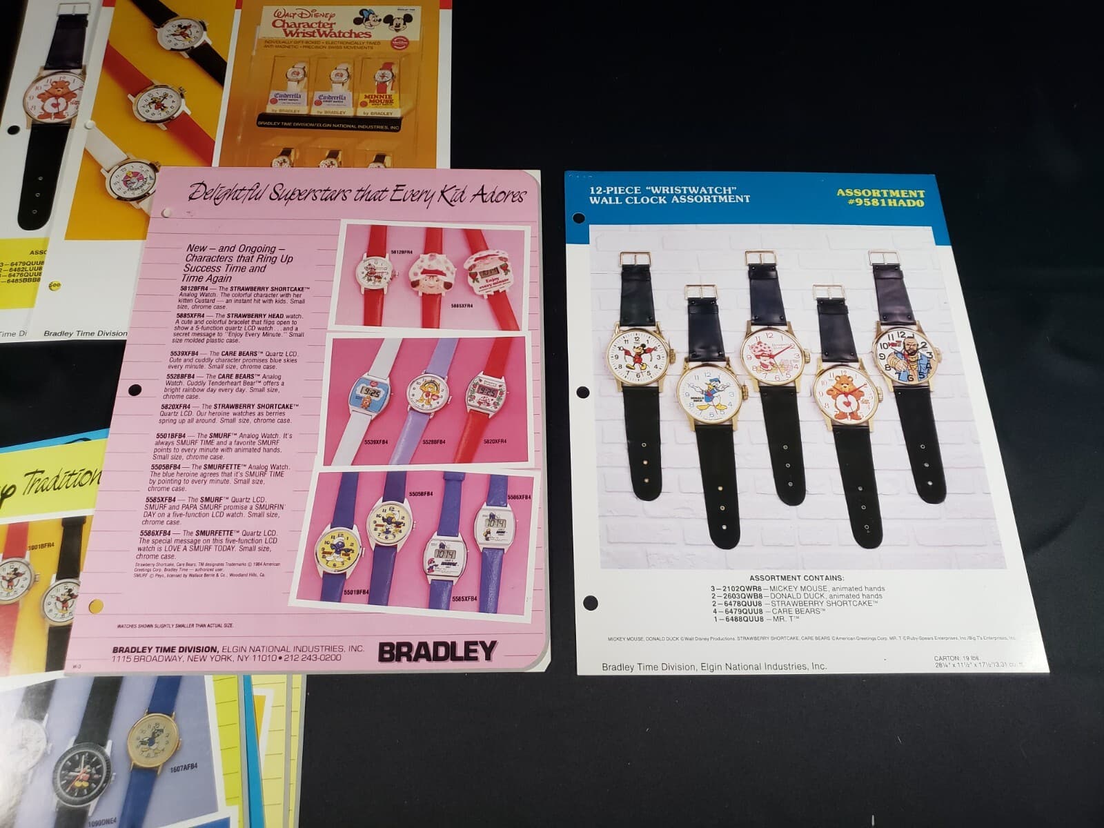 Lot of 10 Bradley Dealer Sell Sheet Advertising Character Watch Papers Ephemera 4