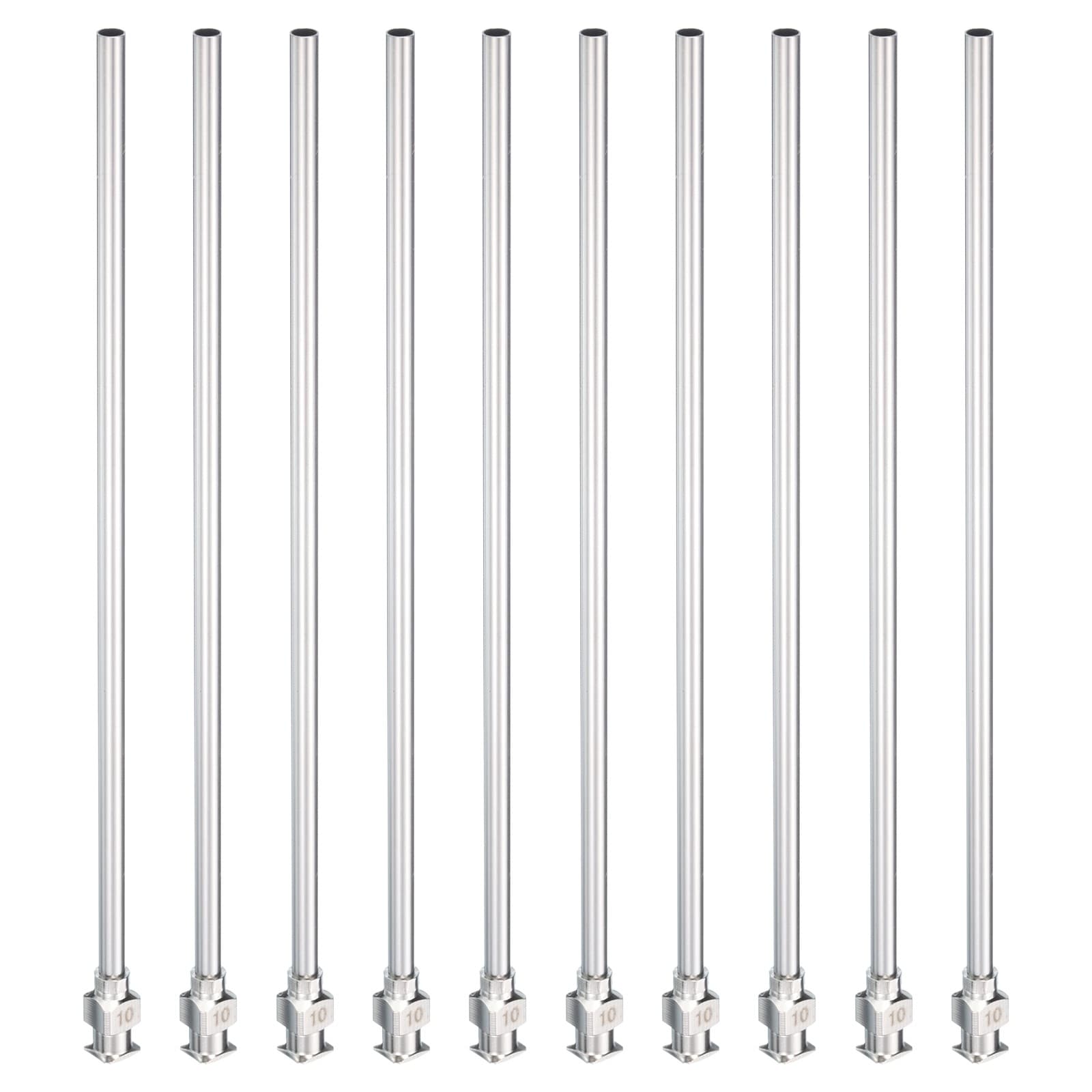 10Pcs 10Gax5" Blunt Dispensing Needle Tips Stainless Steel Silver