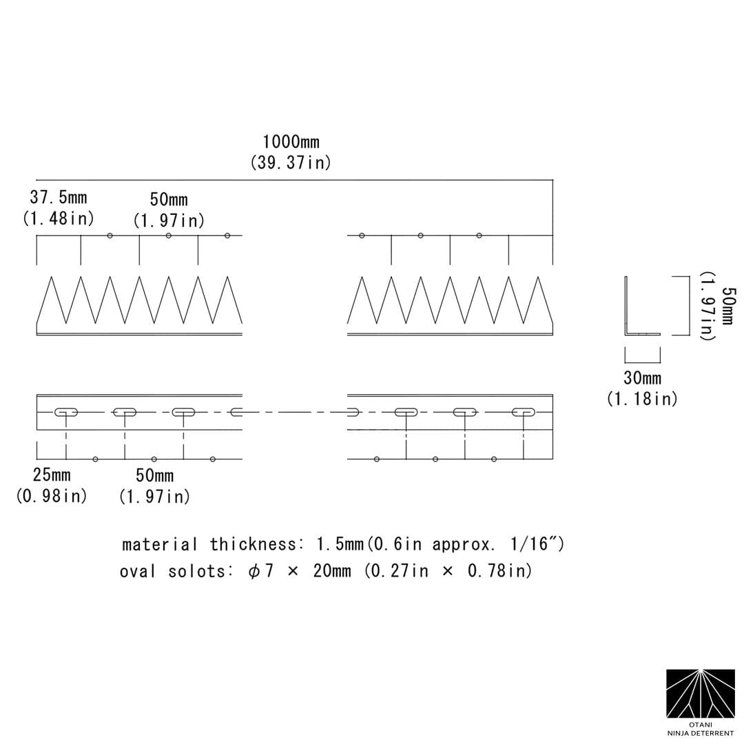 GizaGiza Single Bladed White Otani Ninja Deterrent Security Fence Spikes 2