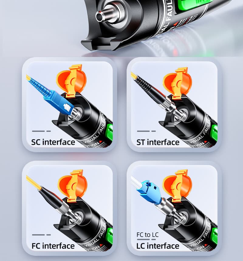30KM/VFL 30KM Visual Fault Locator Fiber Optic tester Fault Testing Laser pen 5