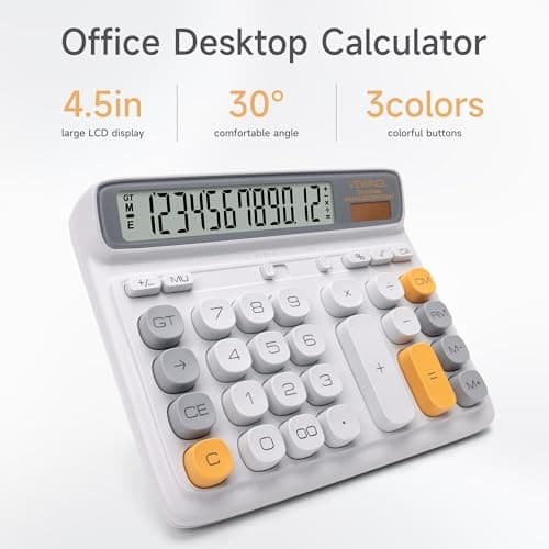  Desktop Calculator, 12-DigitargeCD Display, Big Computer-Style Keys, L Gray 3