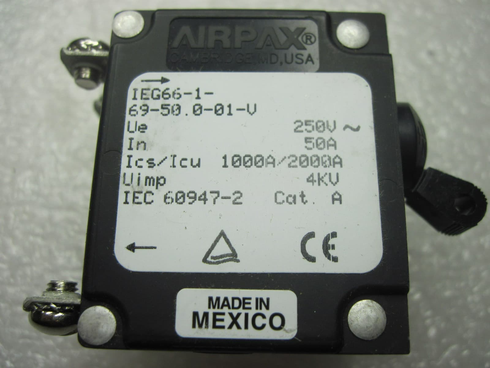 IEG66-1-69-50.0-01-V  AIRPAX  CIRCUIT BREAKER 3