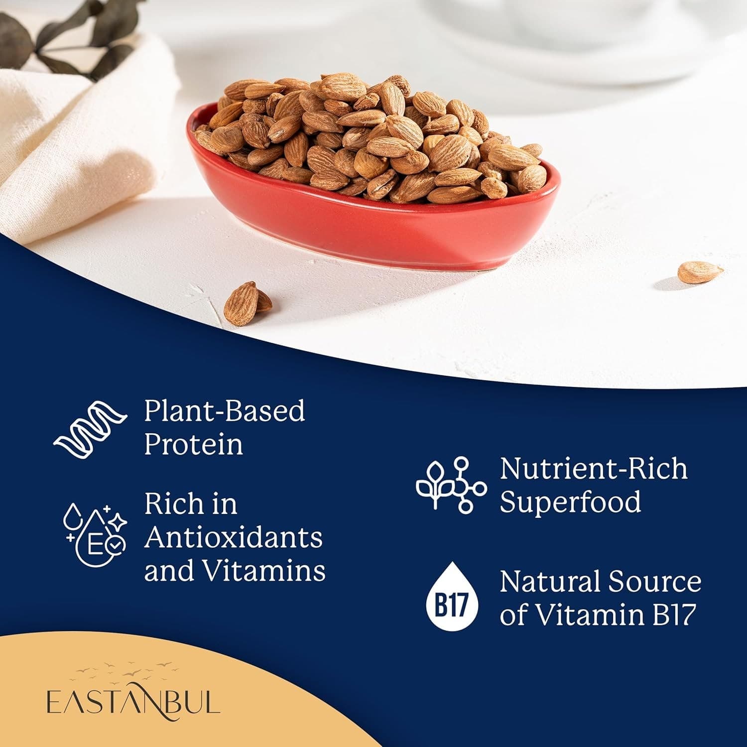 Organic Bitter Raw Apricot Kernel Premium Seeds 14.5oz Gluten Free Vegan USDA 3