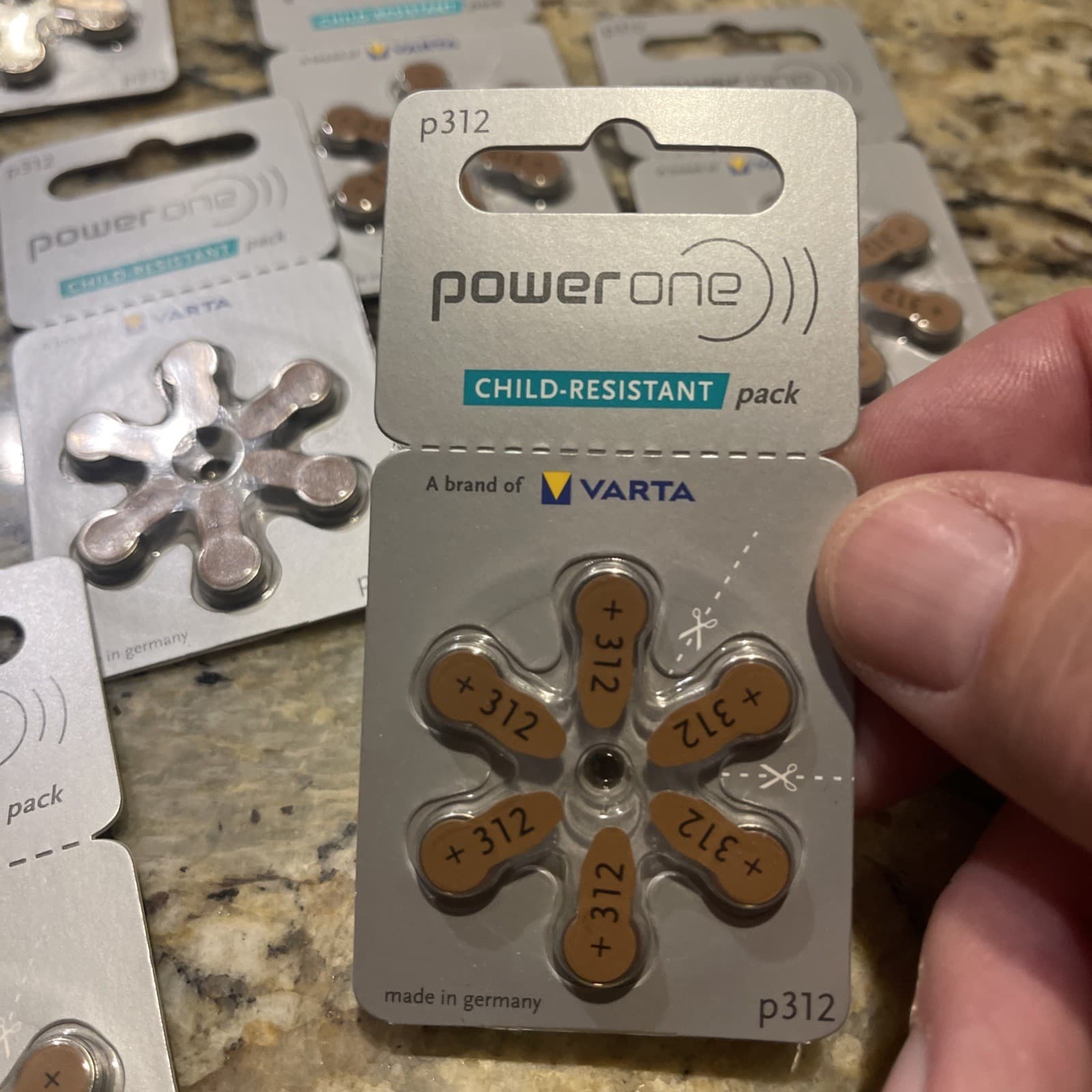 PowerOne Hearing Aid Batteries Size p312 Child Resistant 54 Batteries  09/28 2