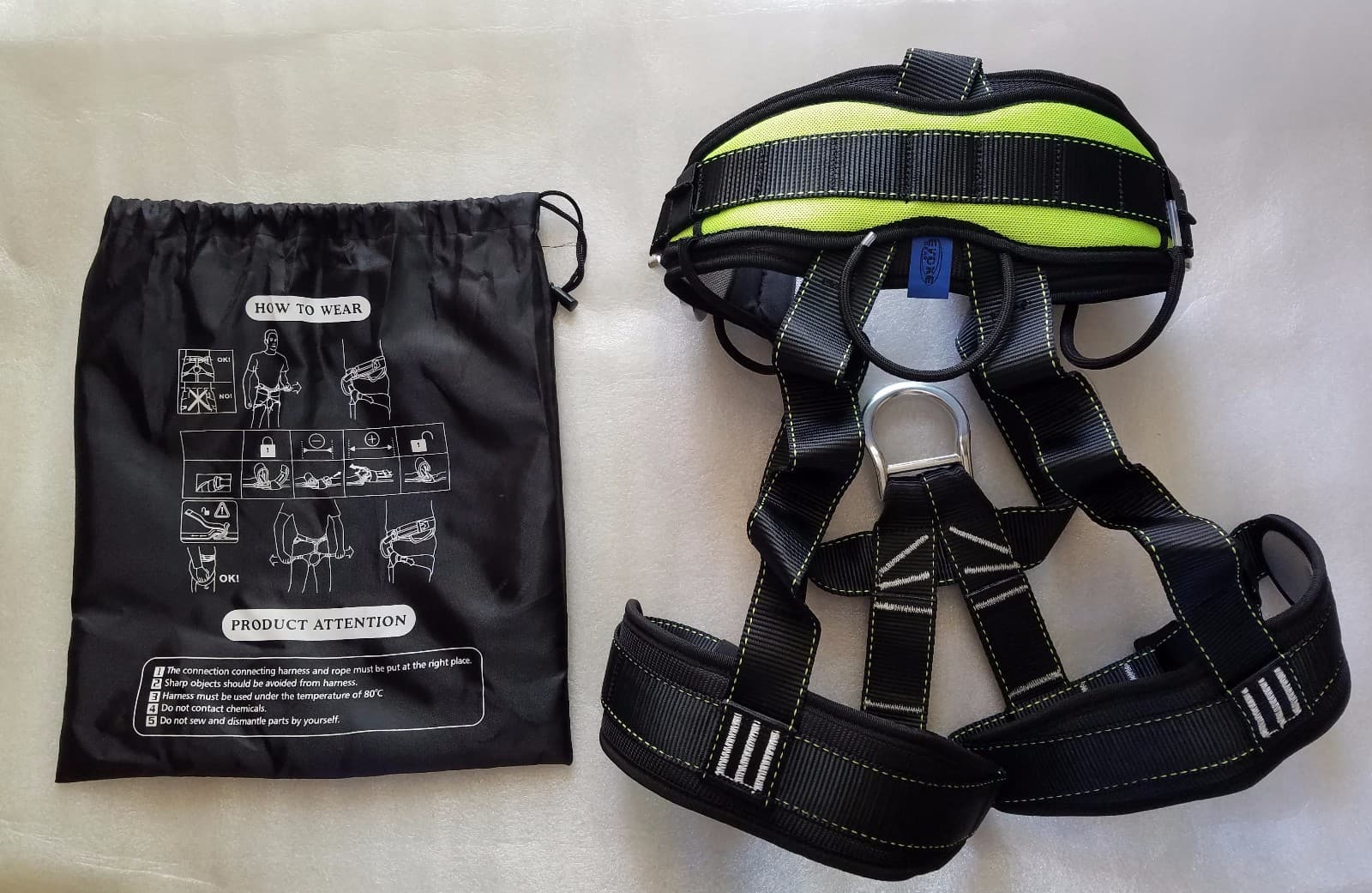 EVOKE GEAR ProTree Fall Protection Rock Climbing Rappelling Harness  2