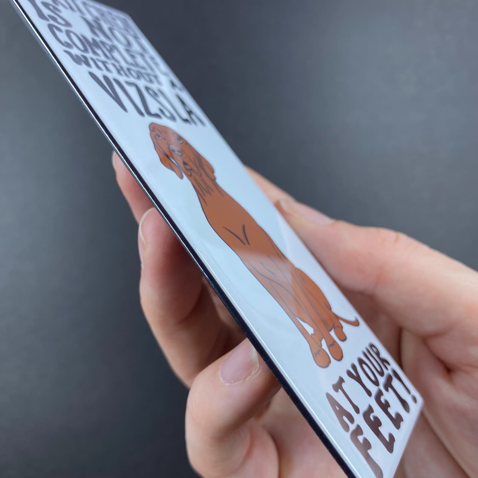 Vizsla Dog Magnet Handmade Pet Portrait Art Kitchen Decor Gift 1.5x4.5" 4