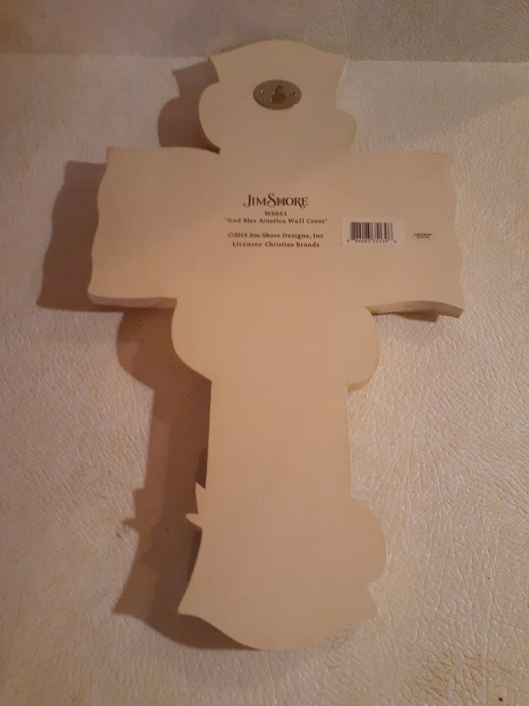 Jim Shore God Bless America Cross Wall Plaque 12" 6