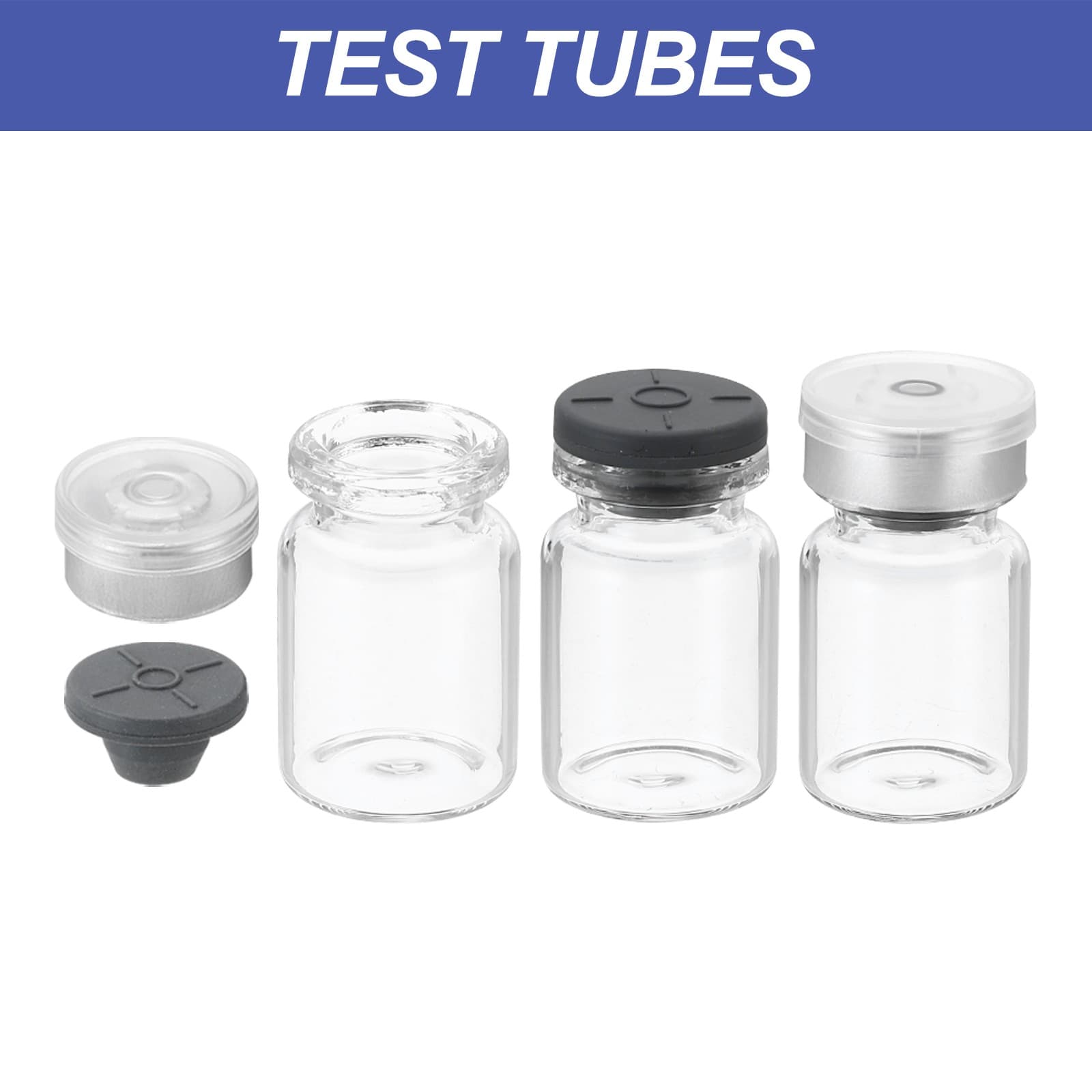 8 Pack 5ml Sample Vials Lab Empty Vials Borosilicate Glass Vial Transparent 4
