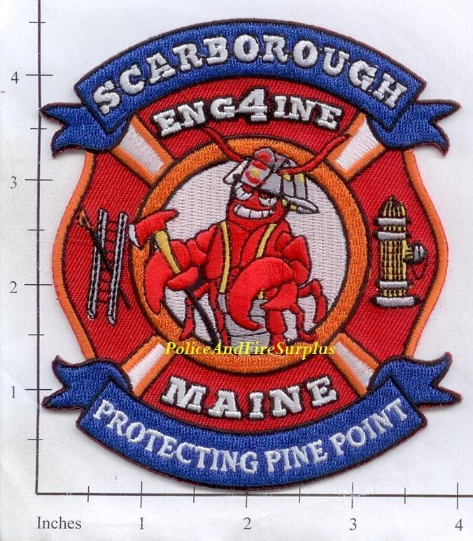 Maine - Scarborough Engine 4 ME Fire Dept Patch - Lobster