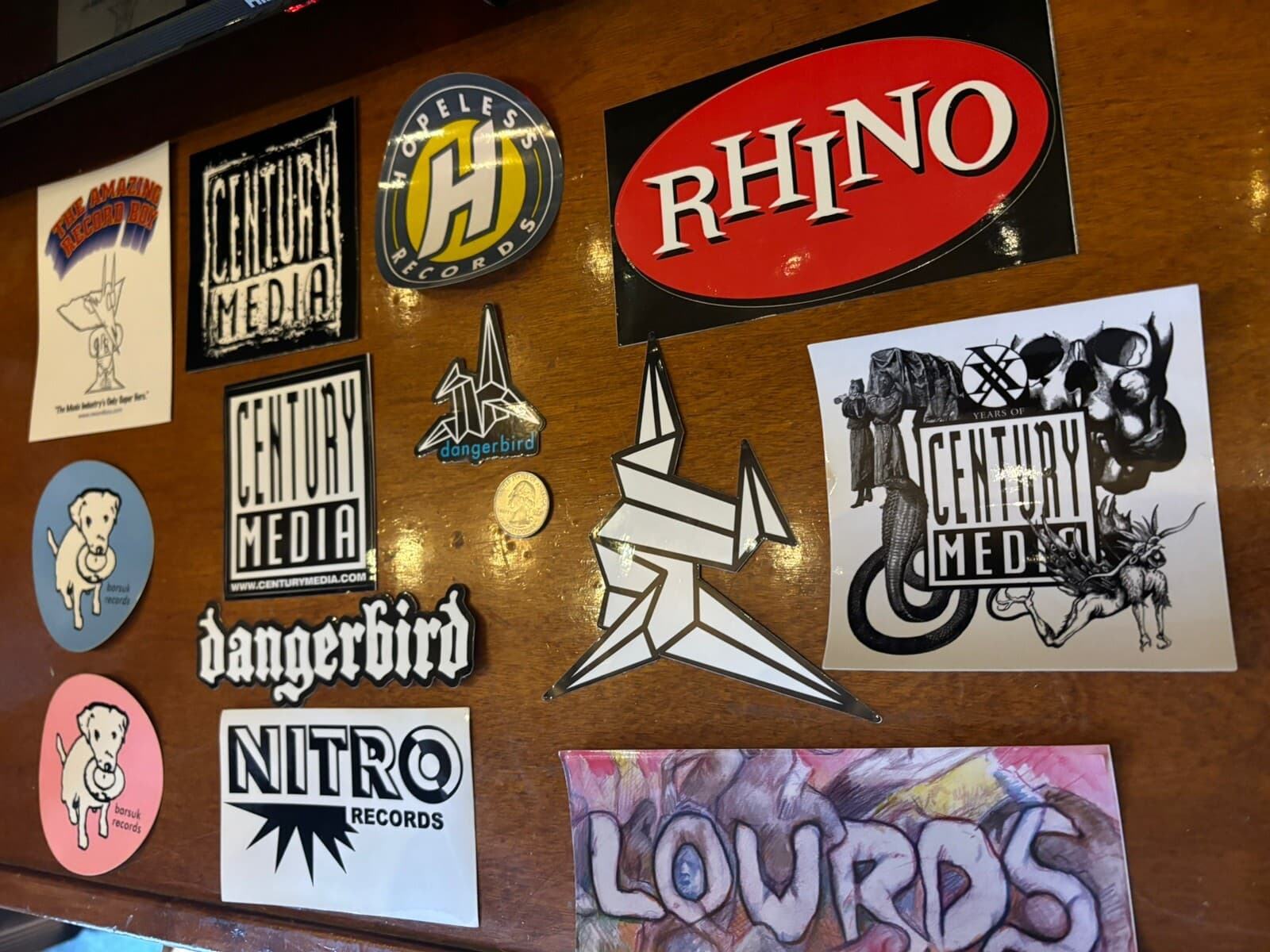 Record labels, Stickers (Lot of 13-Record Labels+ Free flag sticker 2