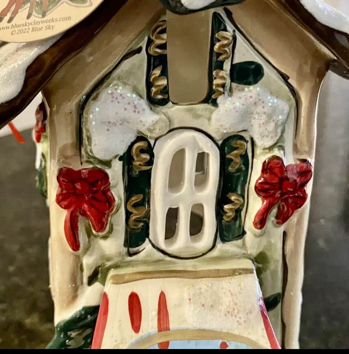 Blue Sky Clayworks Comet Vixen Cozy Hotel Tea Light Candle House Christmas NWT 6