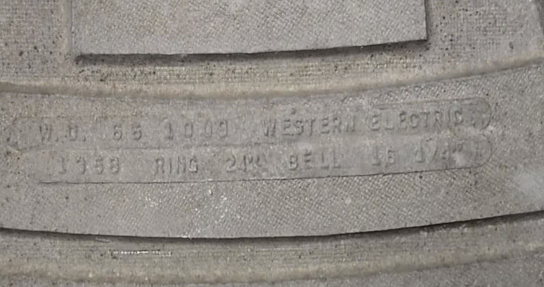 1960's - 1970's  Large 24"  Bell System Telephone Sign - Western Electric  3