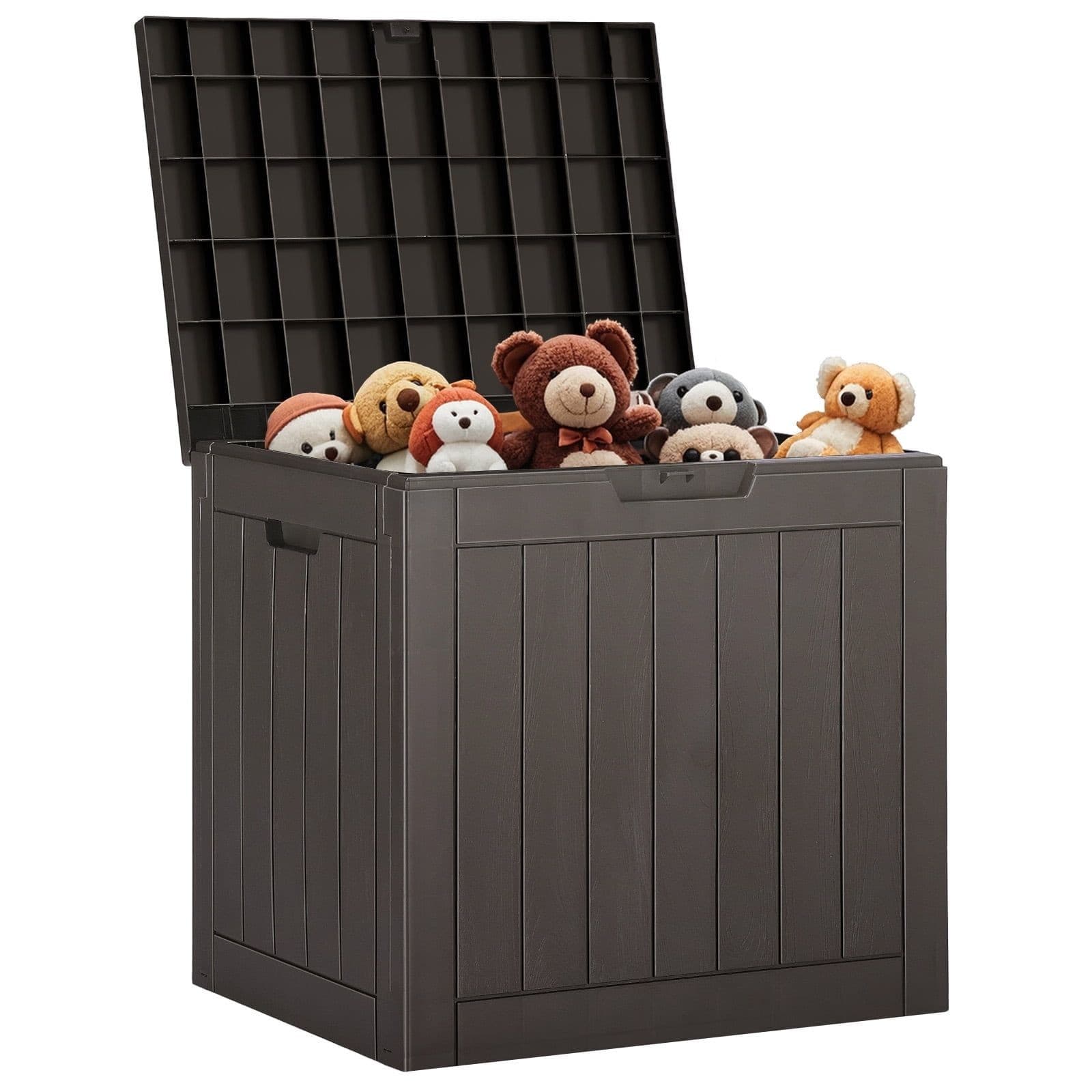 31 Gallon Resin Deck Box, Waterproof UV Resistant Outdoor Storage Box for Garden