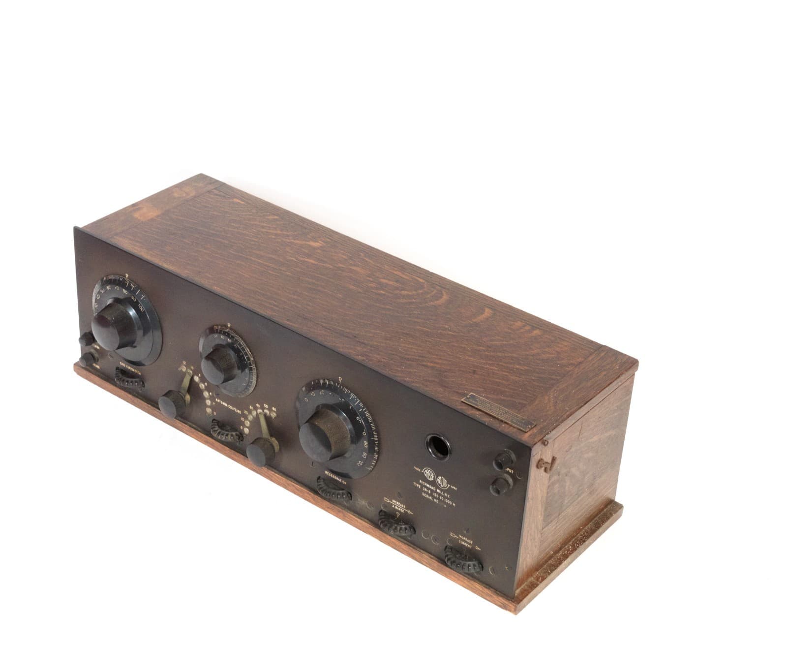 1922 Grebe CR8 Regenerative Radio w/Tipped Pink Detector Tube * Nice Set * Works 4