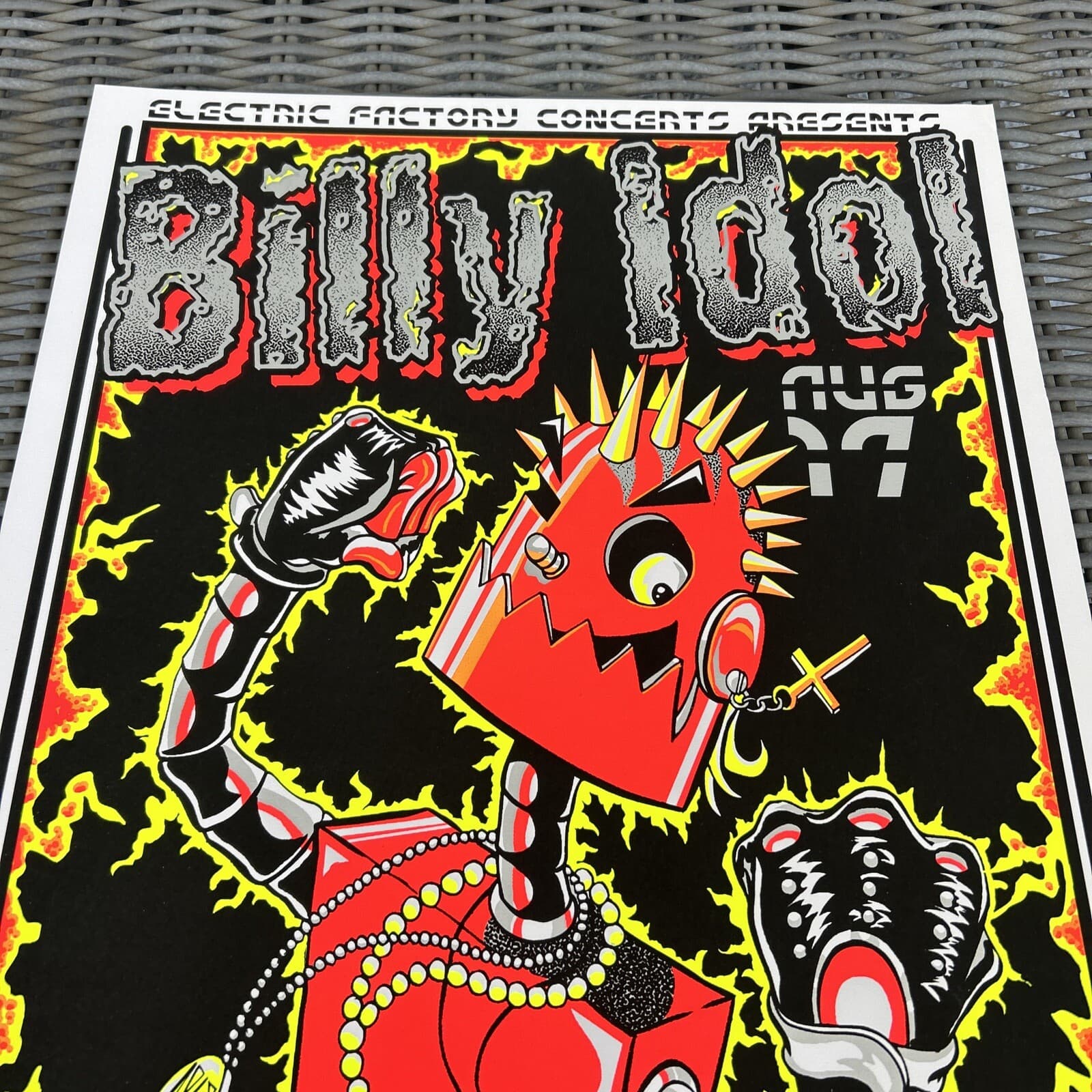 Billy Idol Electric Factory Philadelphia Signed #’d /150 Original Concert Poster 2