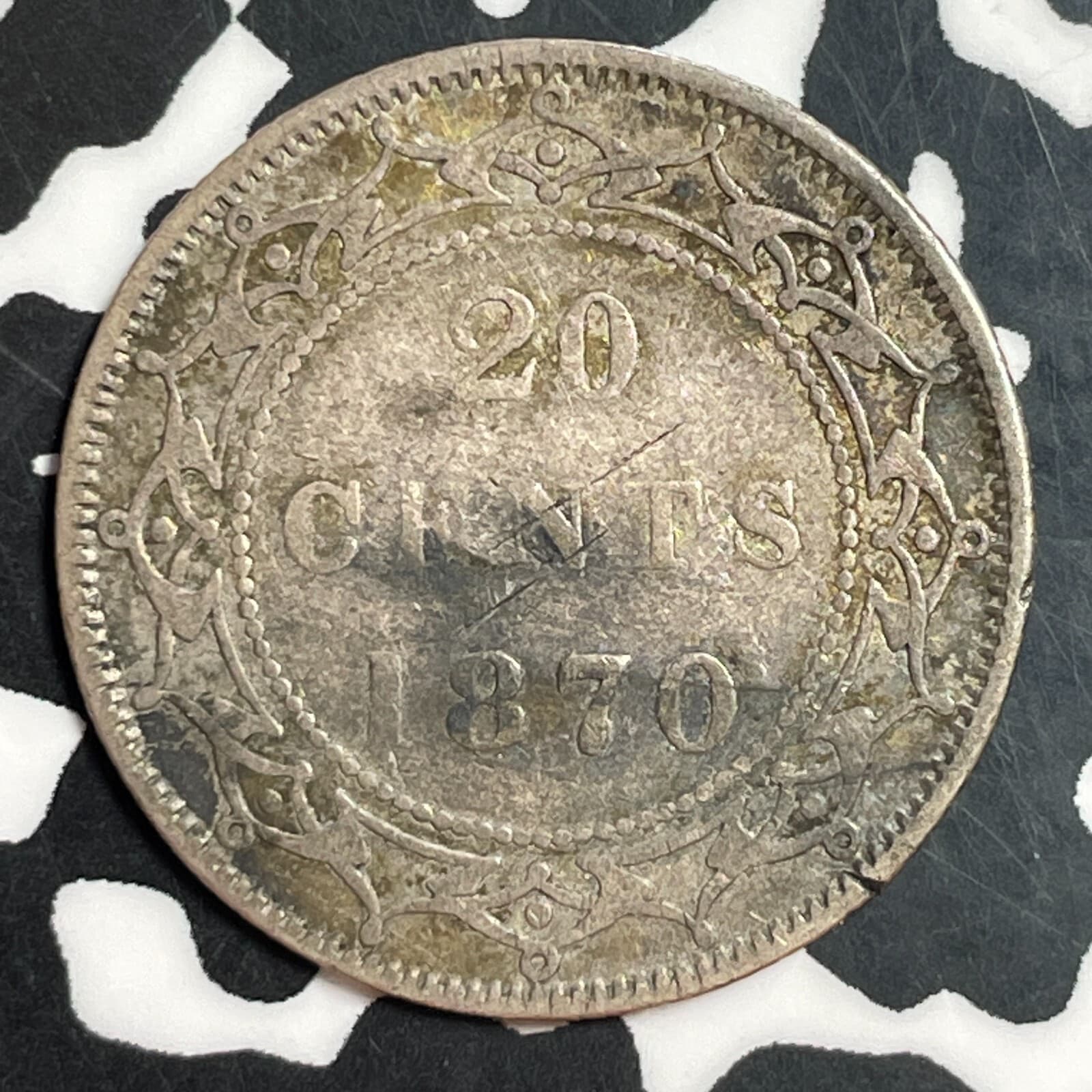 1870 Newfoundland 20 Cents Lot#T2341 Silver! Better Date 2