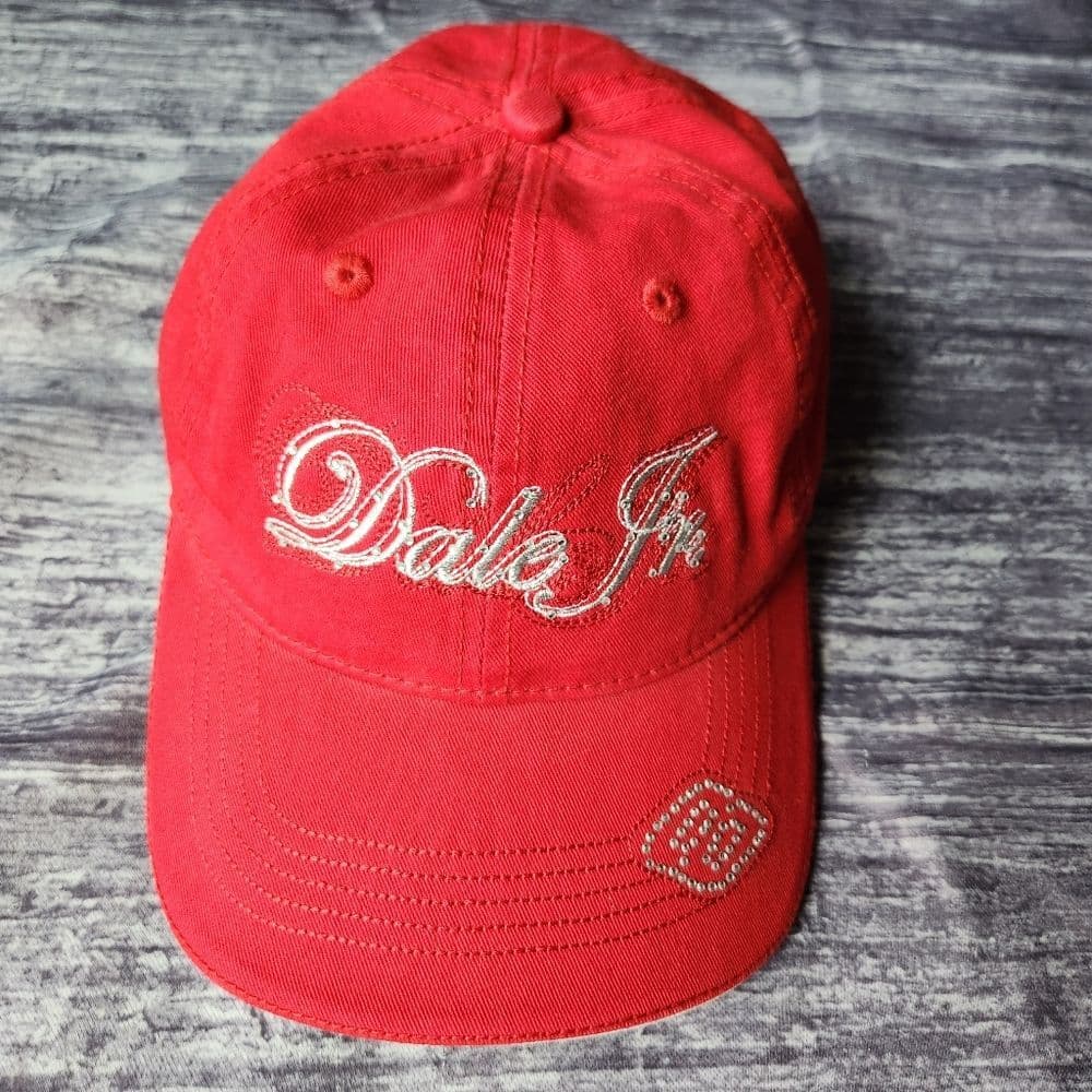 Vintage Chase Authentics Dale Earnhardt Jr Red Bling Nascar Hat Budweiser