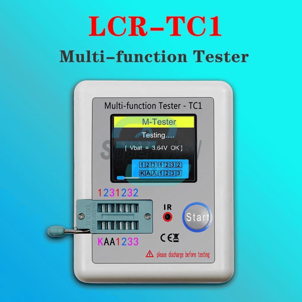 LCR-TC1 Transistor Tester Diode/Triode Capacitance Meter LCR ESR NPN MOSFET US 2