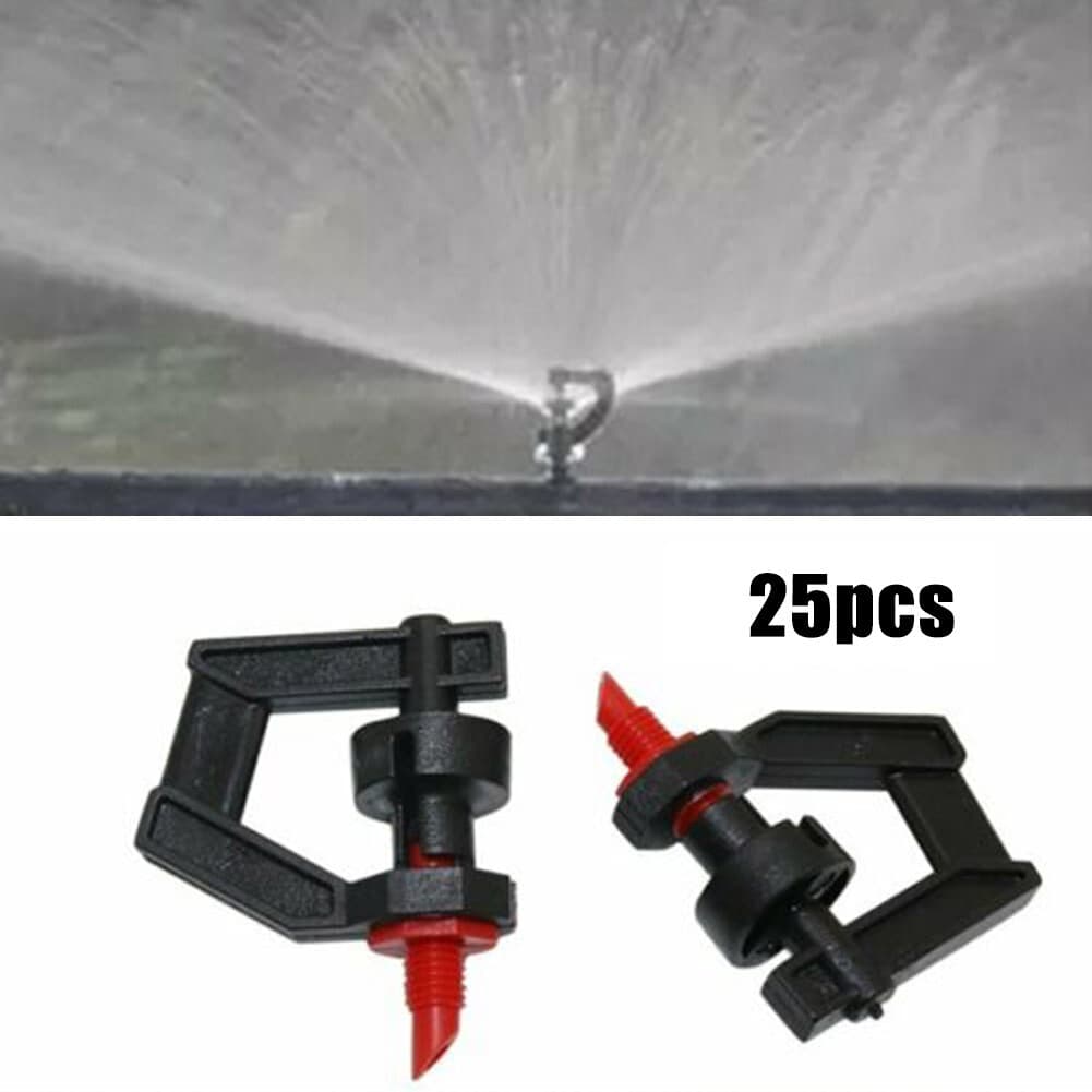 25x Rotor Spray Sprinkler, Micro Garden Irrigation/Watering 360-Deg Drip System