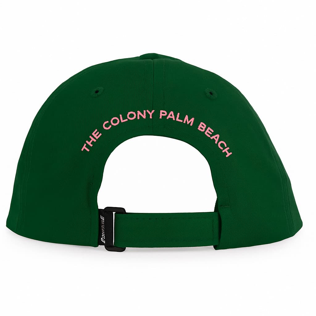 NWT Iconic The Colony Hotel Palm Beach Florida Embroidered Hat / Cap Green 2