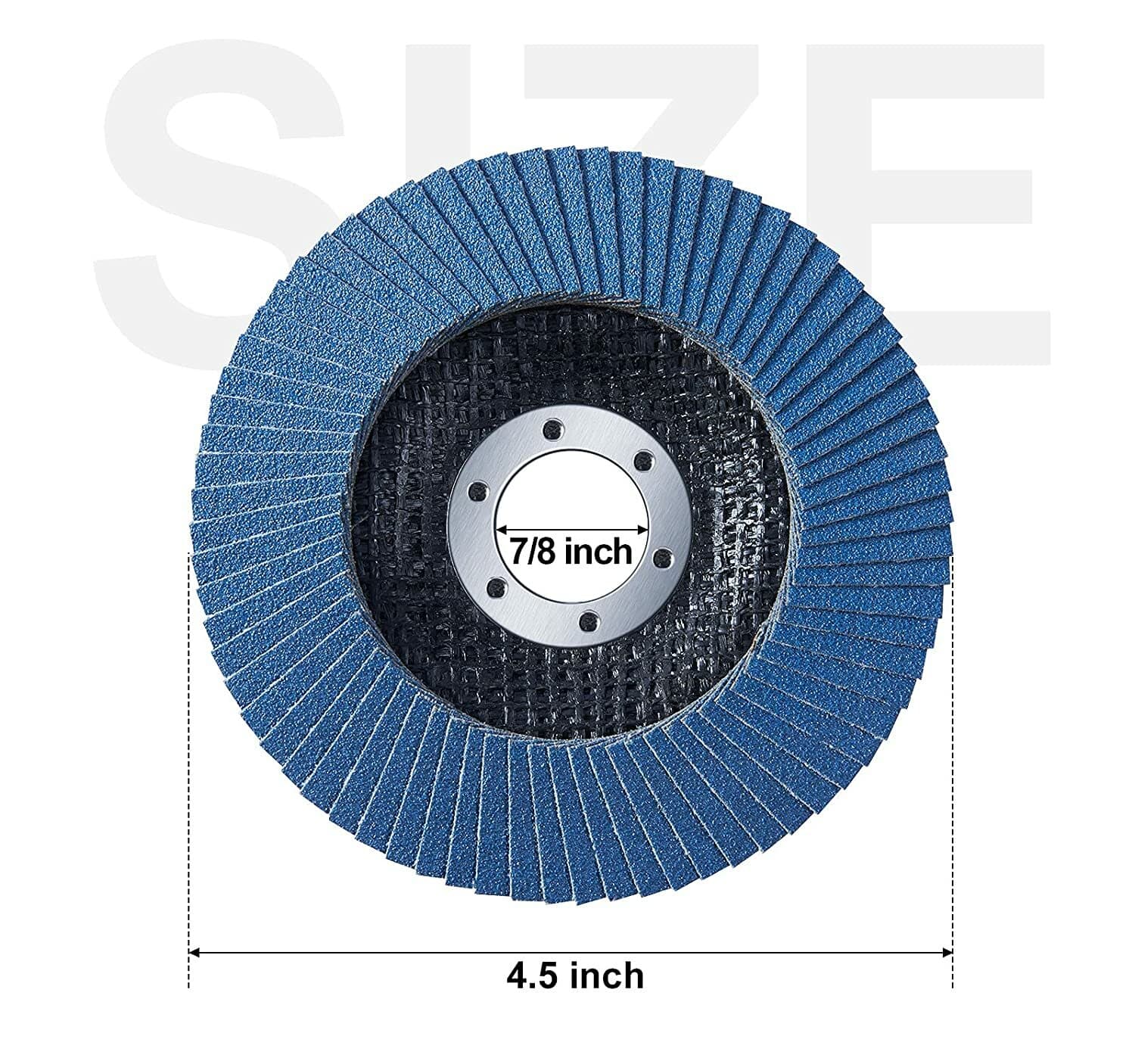100X 40 Grit 4 1/2 4.5x7/8 Zirconia Flap Disc For Grinder Sanding Sander Wheel 6