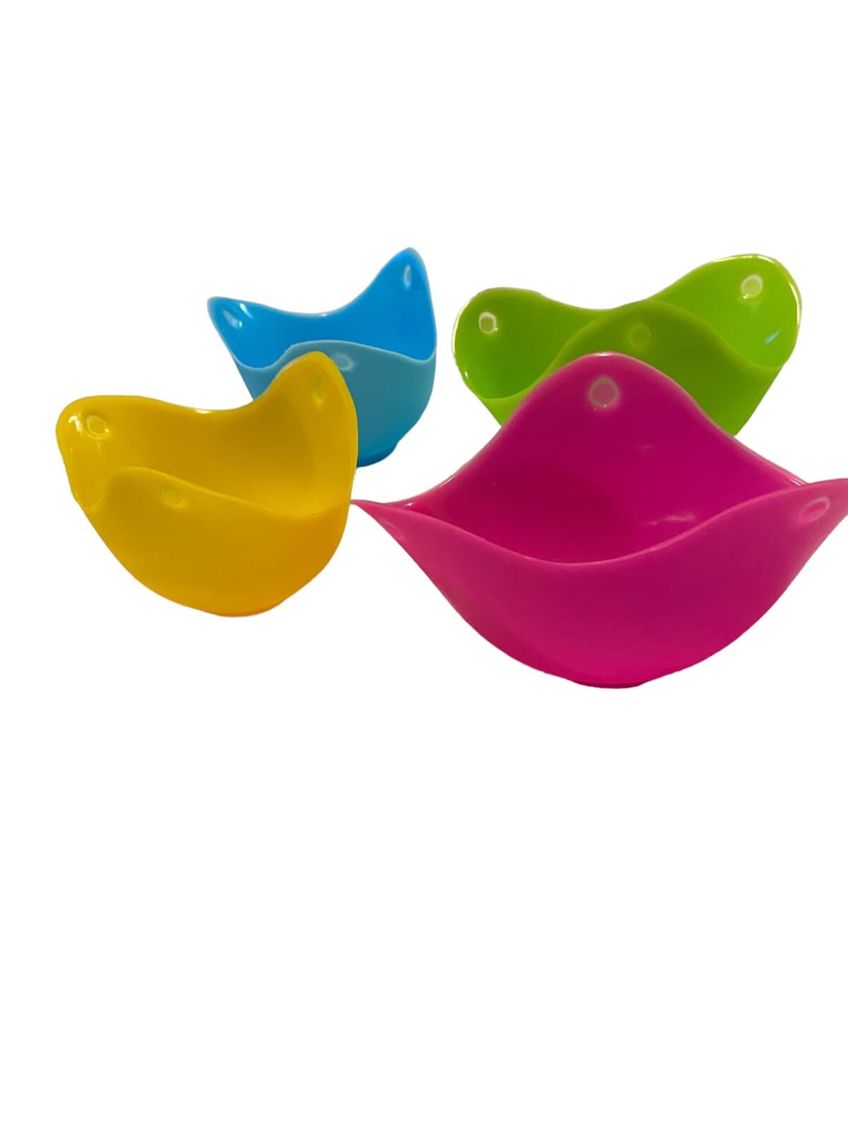 Egg Poacher Silicone Poaching Cups Set of 4 Boil Microwave Stove Top Cook Eggs 2