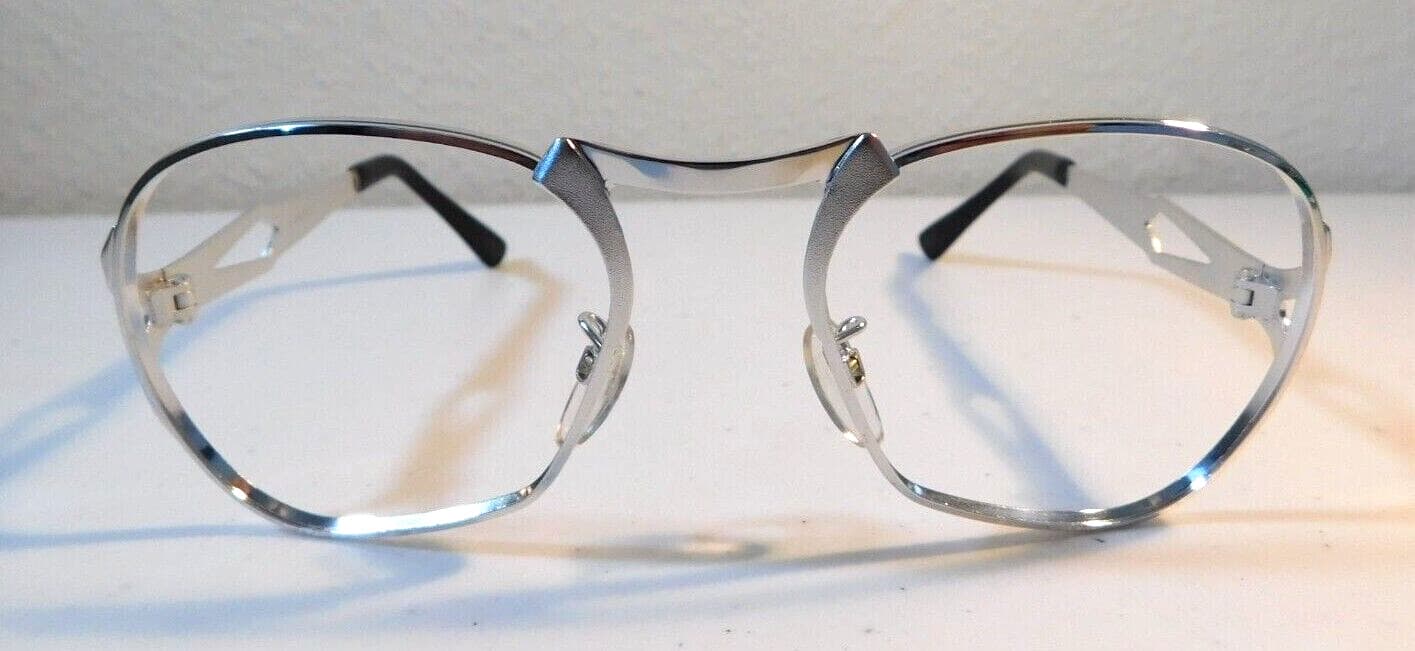 Vintage ELITE OPTICAL E-Jasper Silver 54/22 Eyeglass Frame New Old Stock #B8 3