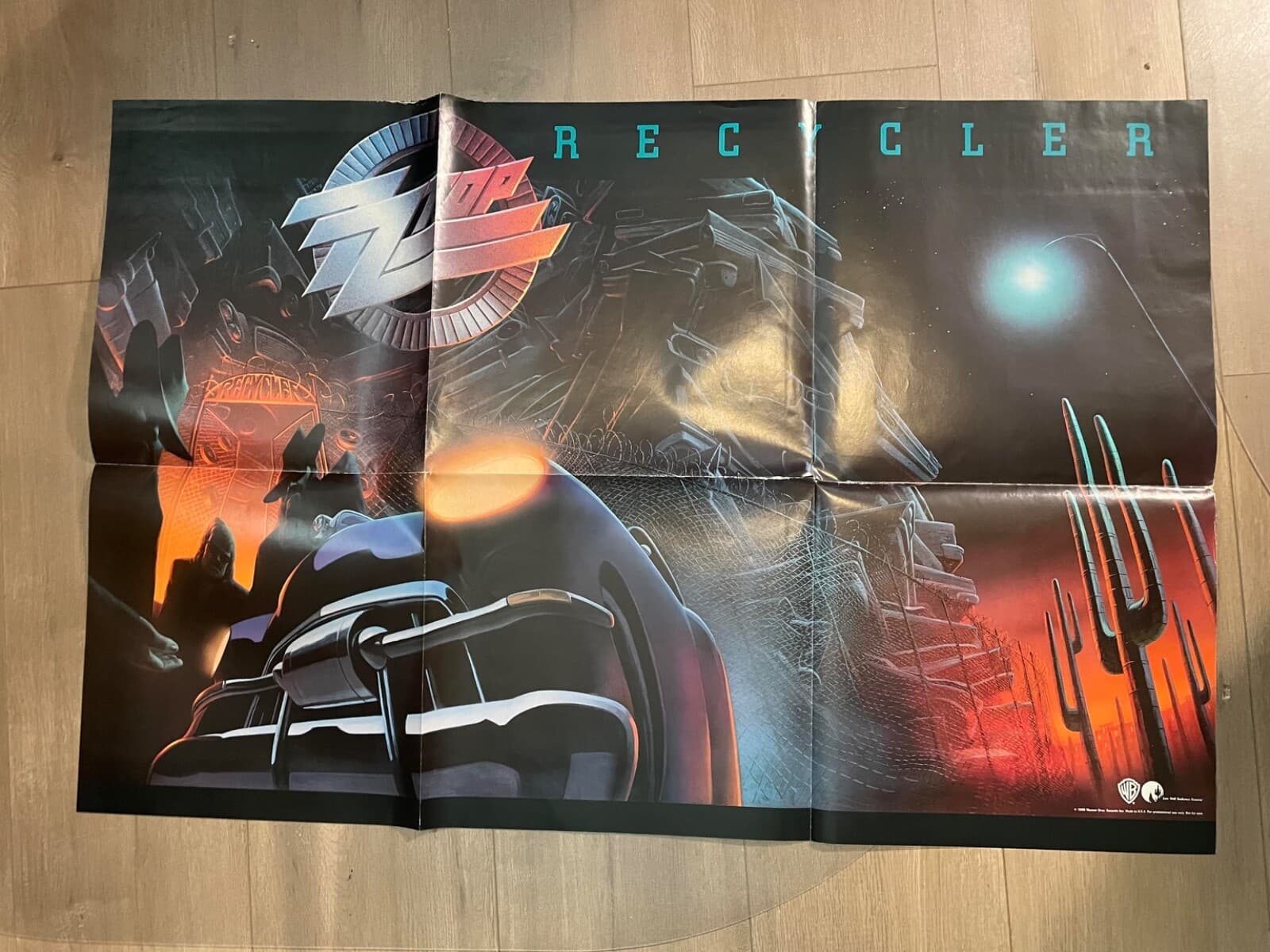 ZZ TOP RECYCLER PROMO POSTER  23 X 35 Folded