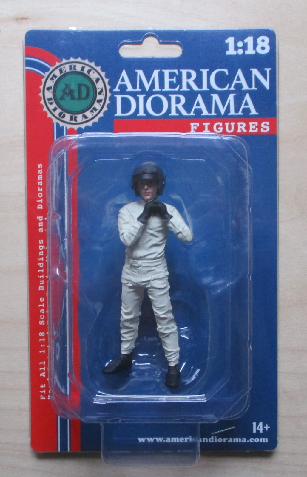 Race Day 1 1:18 Scale American Diorama Figure I Man Guy Male 4" Helmet ON 2