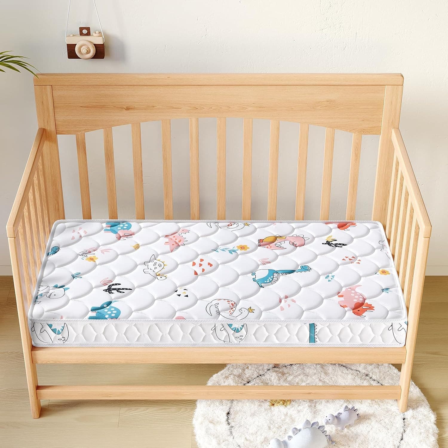 Colchón de cuna de 5" y colchón para niños pequeños, de doble cara y firme 2