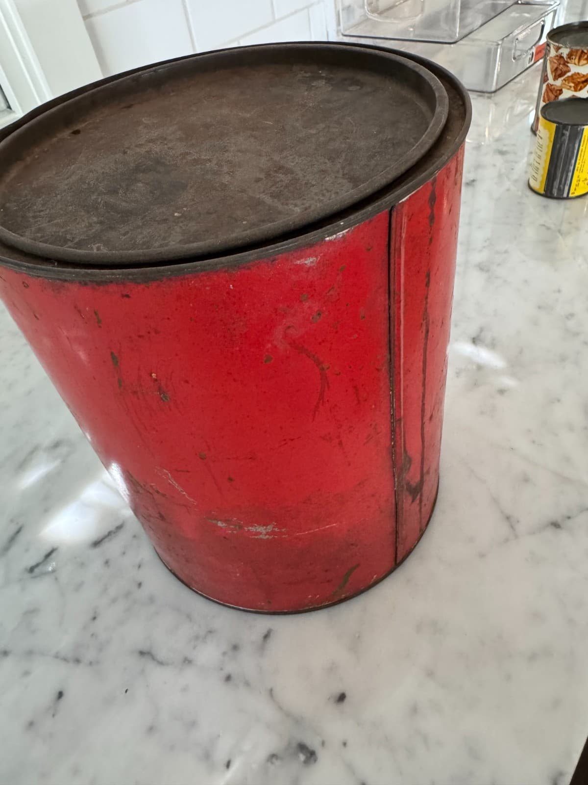 Extremely Rare Planters Mr Peanut Clean Crisp Ten Pound Tin 2