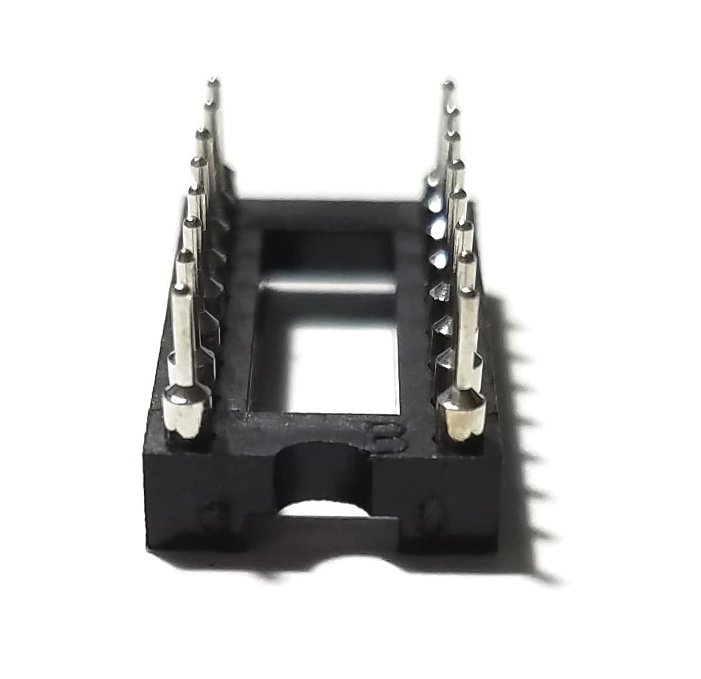 20PCS IC Sockets DIP-16 Machined Round Contact Pins Holes 2.54mm DIP16 DIP 16 6