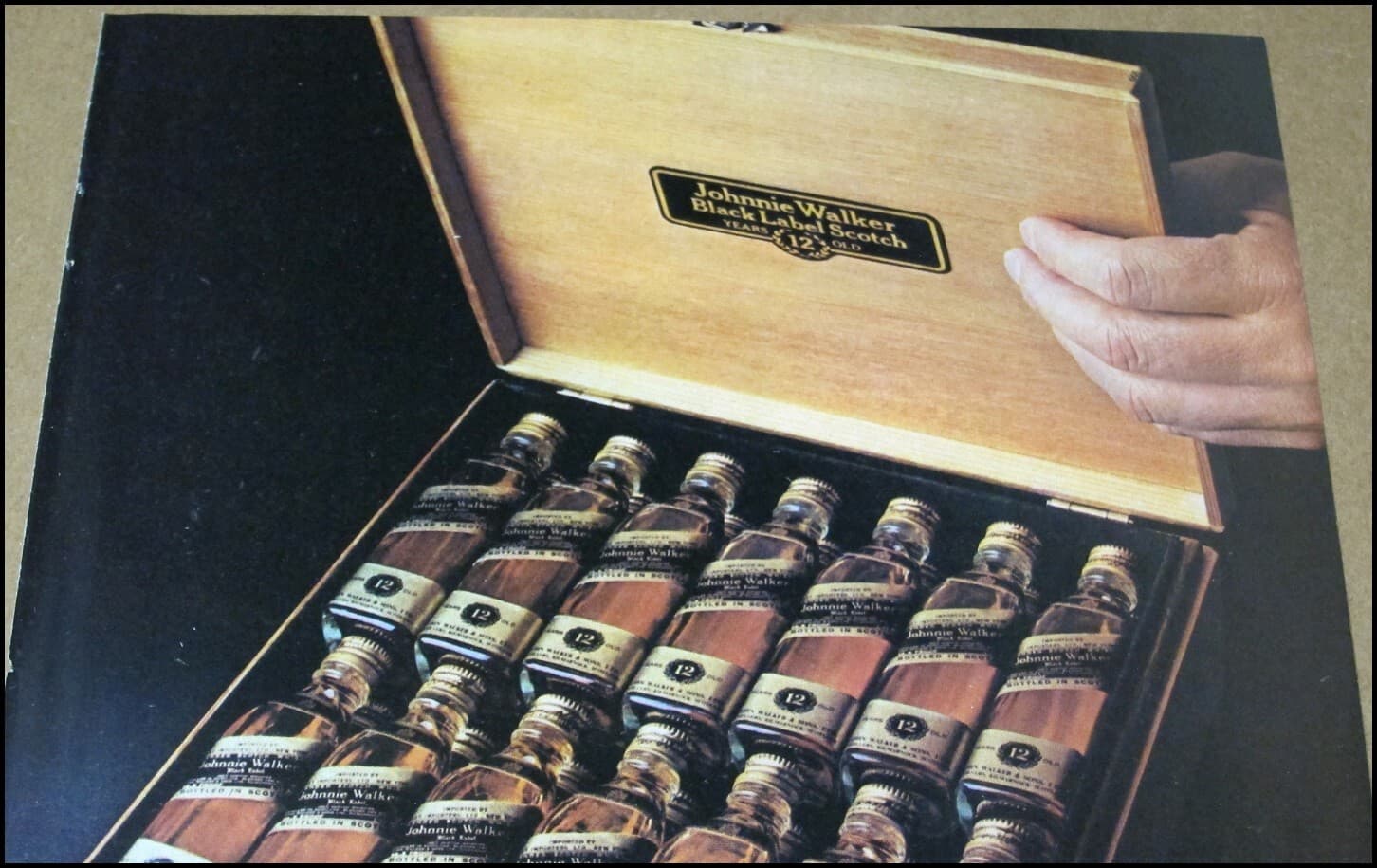 1980 Johnnie Walker Black Label Whisky Print Ad Advertisement Future President 3