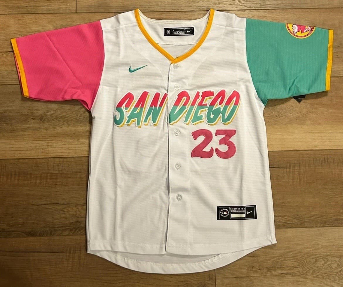 Fernando Tatis Jr. Padres City Connect Stitched Kids Jersey White Youth Medium 2