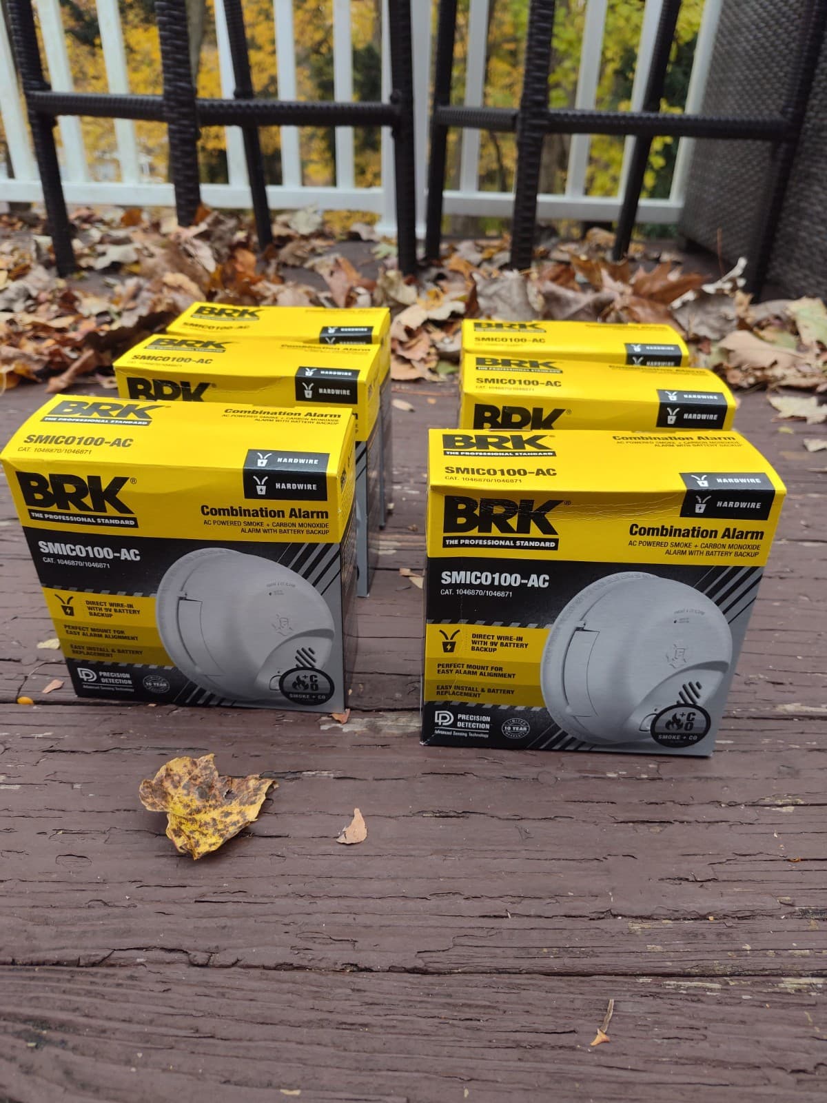 6 Pack - First Alert BRK SMICO100-AC  Smoke & Carbon Monoxide Alarms 2