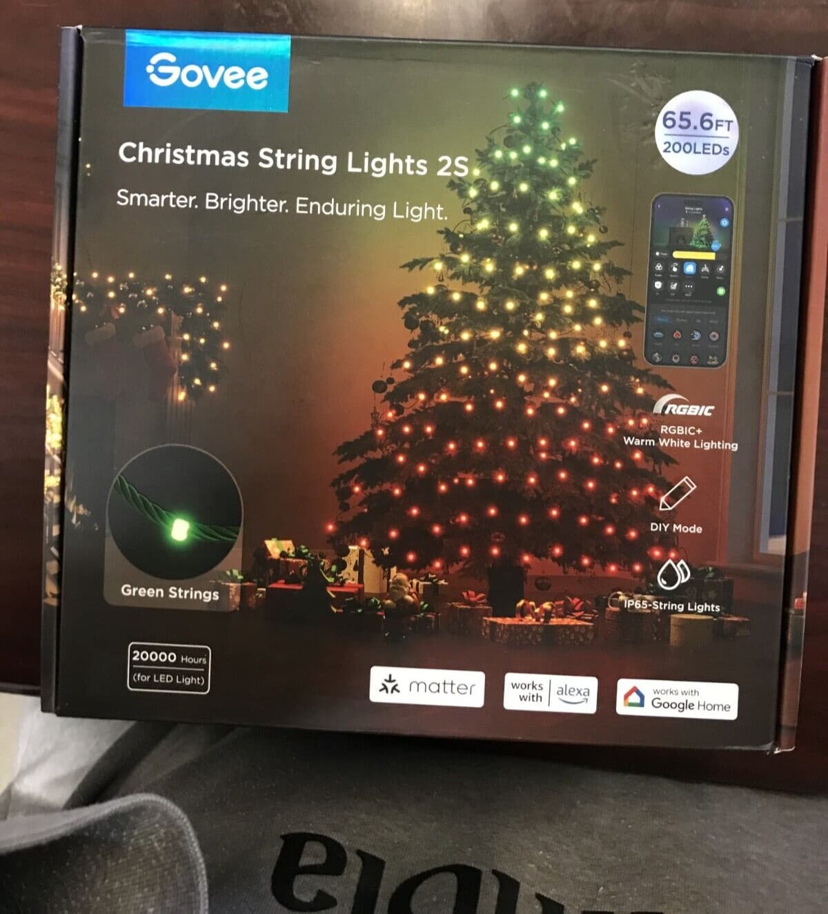 NEW Govee 2S 66ft LED Bluetooth RGB YARD Christmas Tree smart String Light Alexa