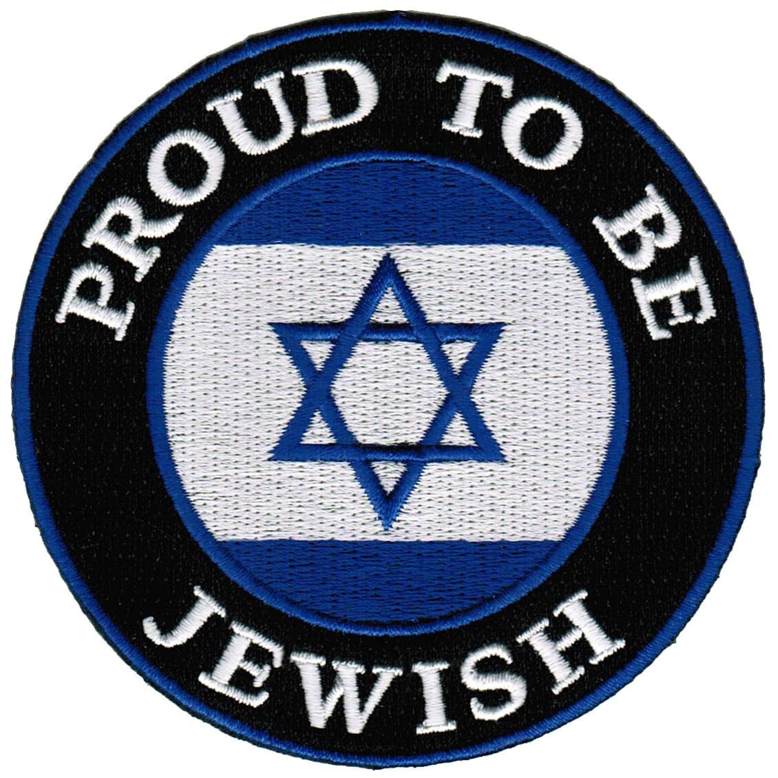 PROUD TO BE JEWISH PATCH embroidered iron-on RELIGIOUS JUDAISM STAR OF DAVID