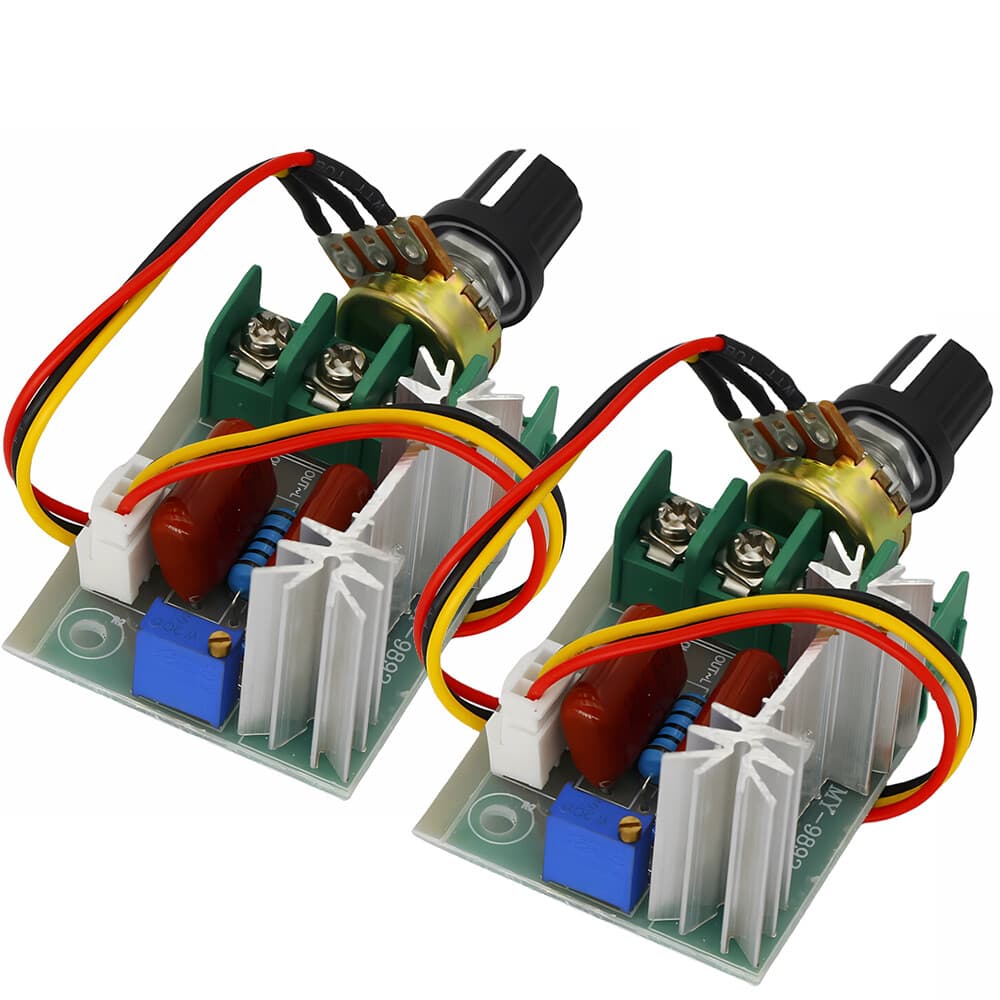 2x AC110-220V LED Dimmer Motor Speed Controller 2000W SCR Voltage Regulator 25A