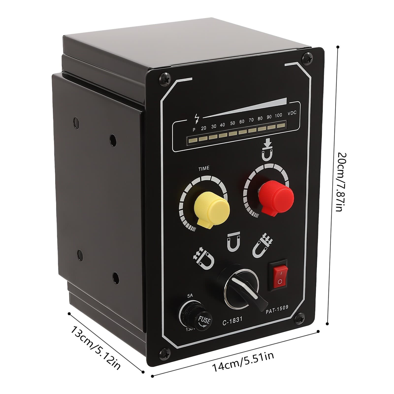 Electro Magnetic Chuck Controller 0-100V 5A DC Magnetic Force Adjustable 110V 2