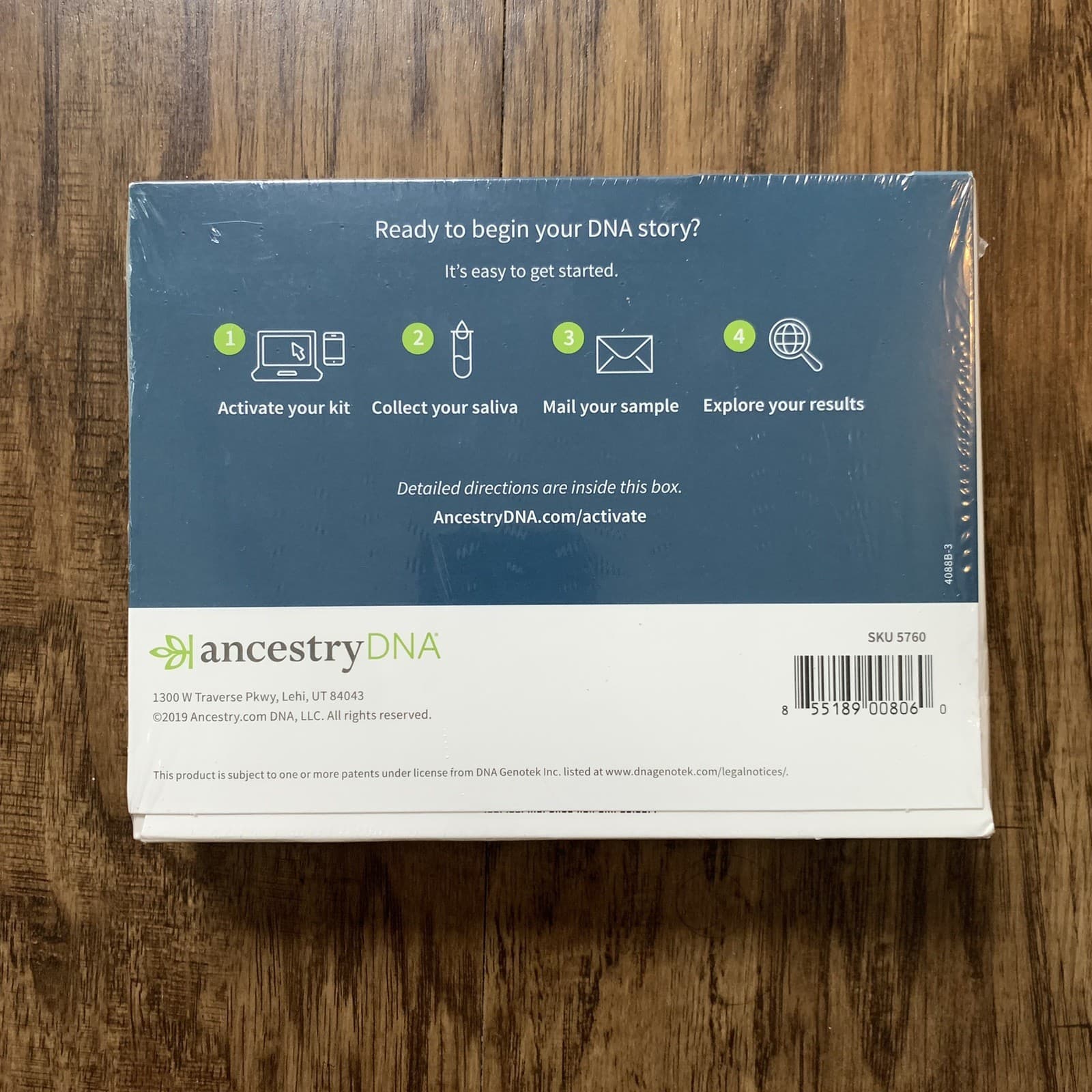 Ancestry DNA + Traits Genetic Test Kit Complete DNA Activation Kit New Sealed 2