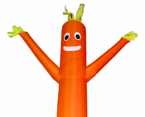 Wacky Wavy Inflatable Dancing Tube Man Advertising Dancer Orange 20 Ft Tall