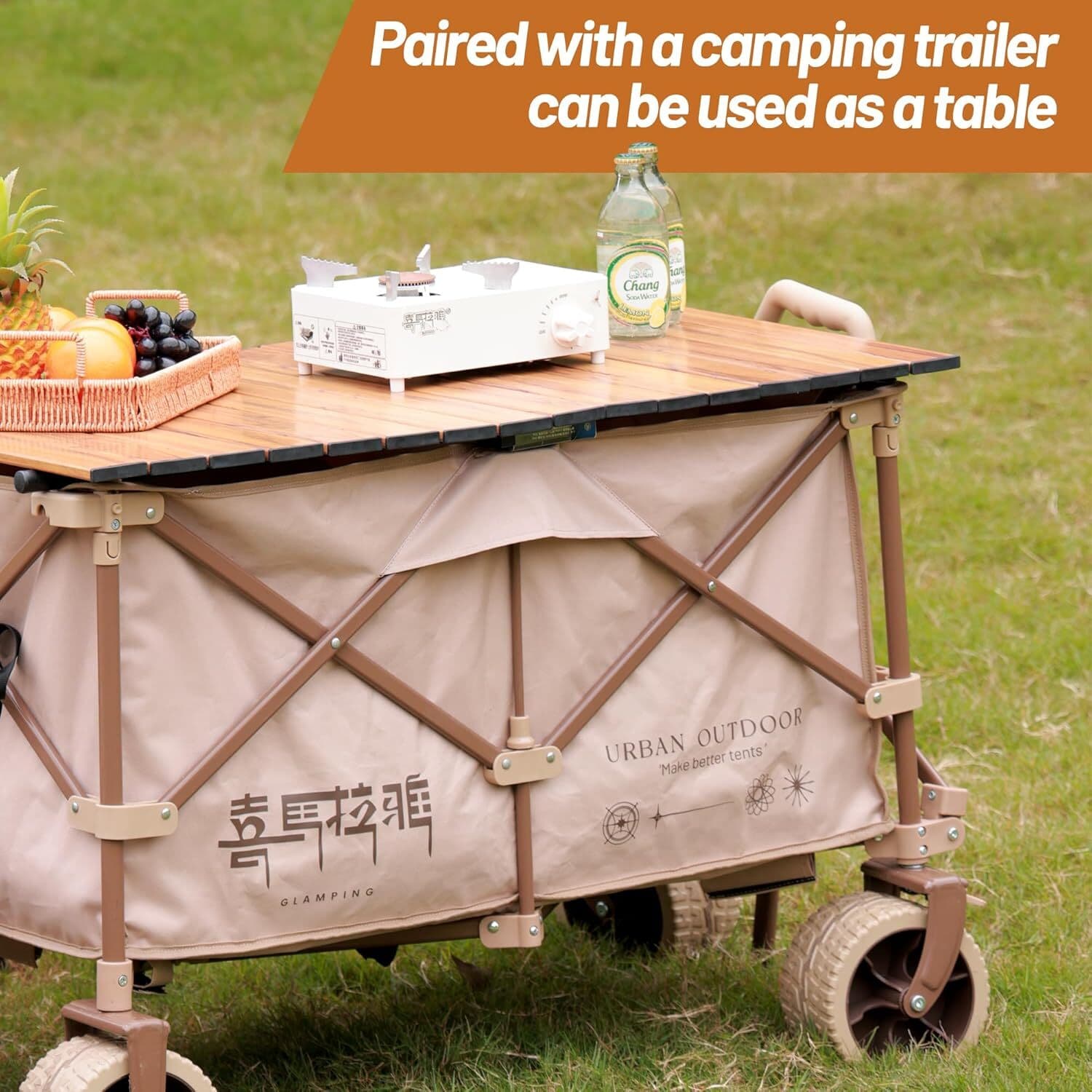 Aluminum Alloy Steel Collapsible Board Desktop Folding Table for Garden Cart 5