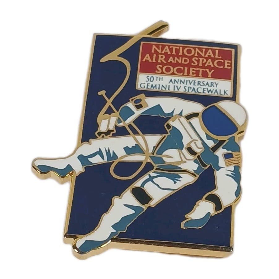 National Air & Space Society Gemini IV Spacewalk 50th Anniversary Lapel Pin 