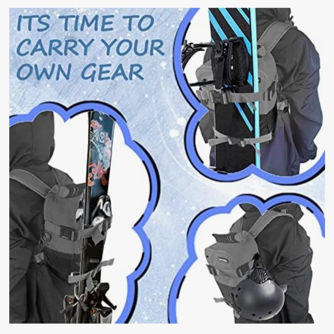 Turmaster Kids Ski &Snowboard Harness Trainer Backpack Gray Multi Use 4