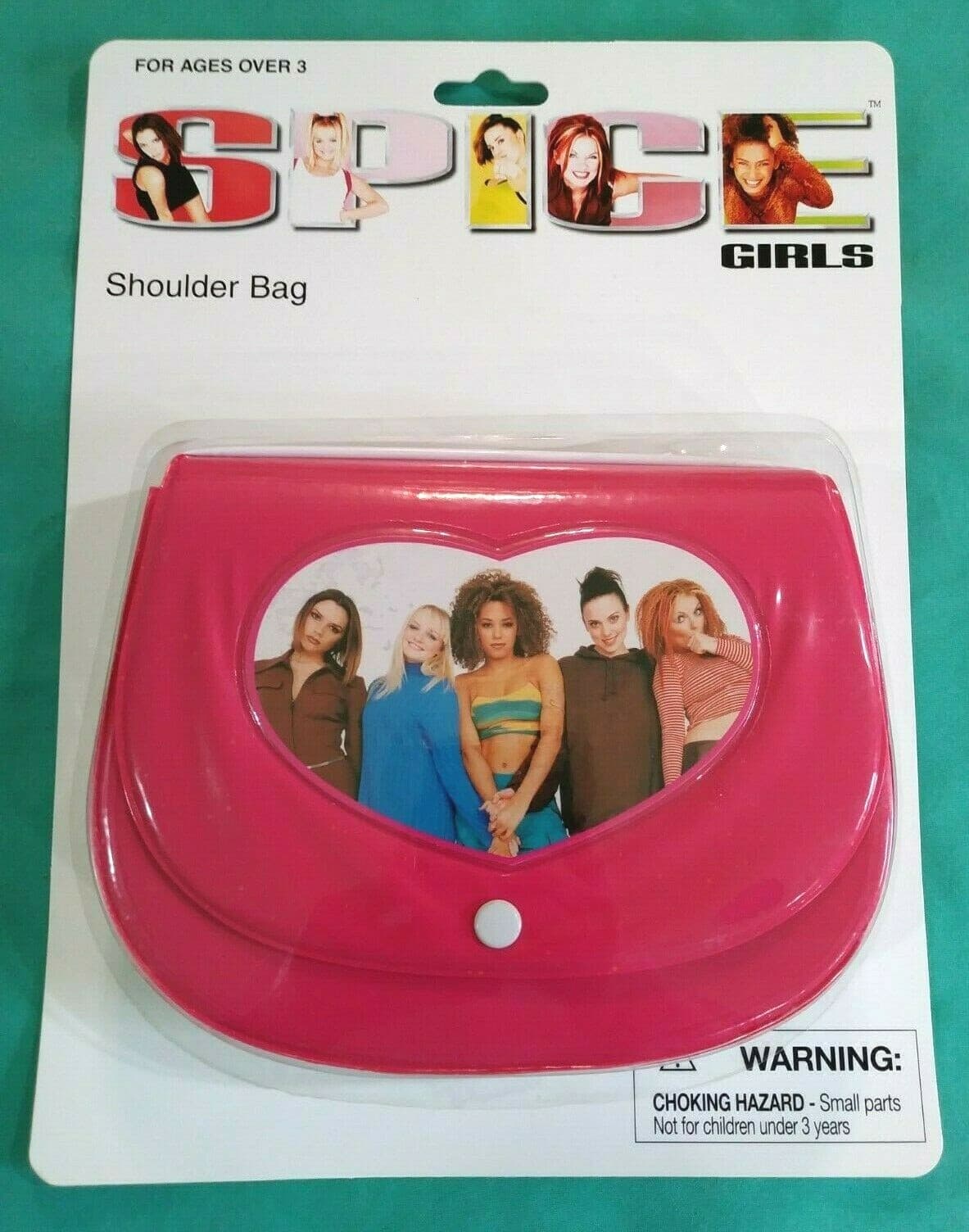 2 DIFFERENT VINTAGE  SPICE GIRLS SHOULDER BAGS  MINT ON CARDS - COLLECTORS ITEMS 4