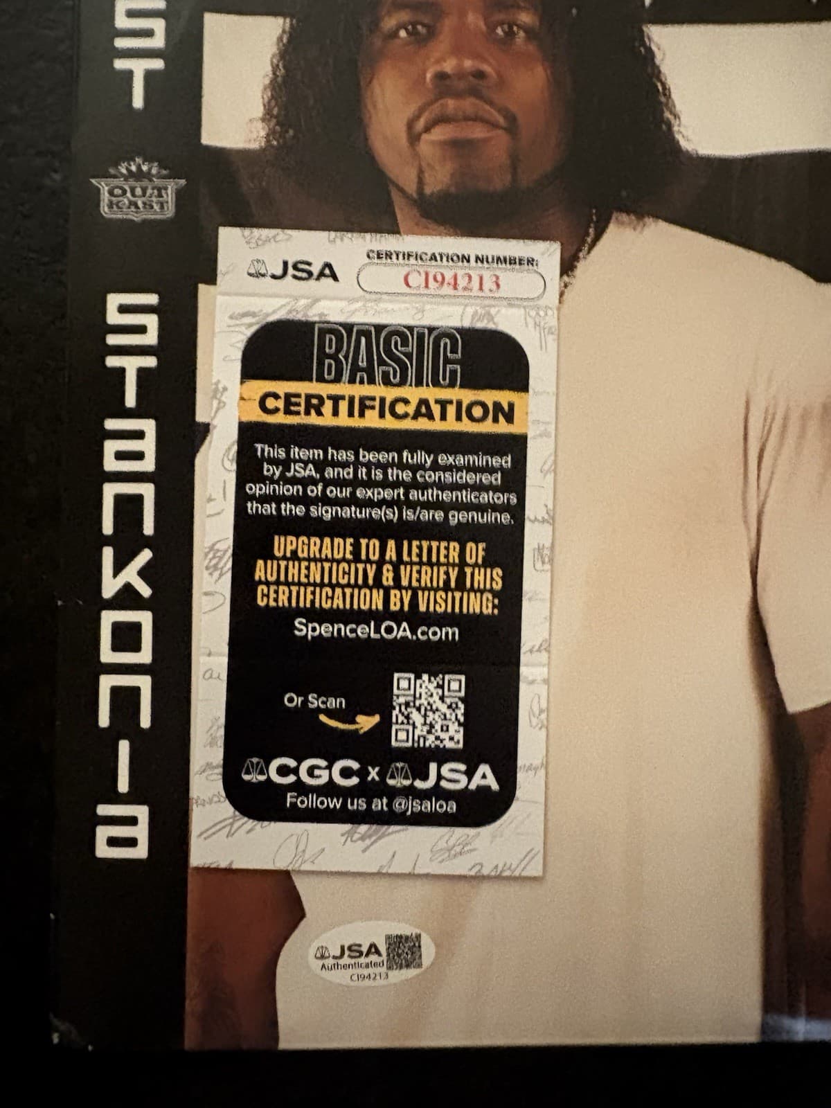 ANDRE 3000 SIGNED AUTOGRAPH STANKTOPIA OUTKAST SIGNED AUTOGRAPH LP VINYL  JSACOA 2