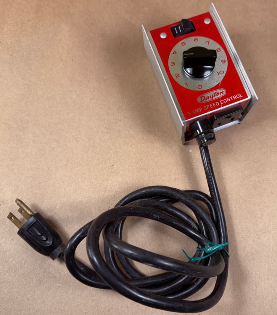 Tested - Dayton 5 amp Electronic Variable  Speed Control No.4X599 - USA
