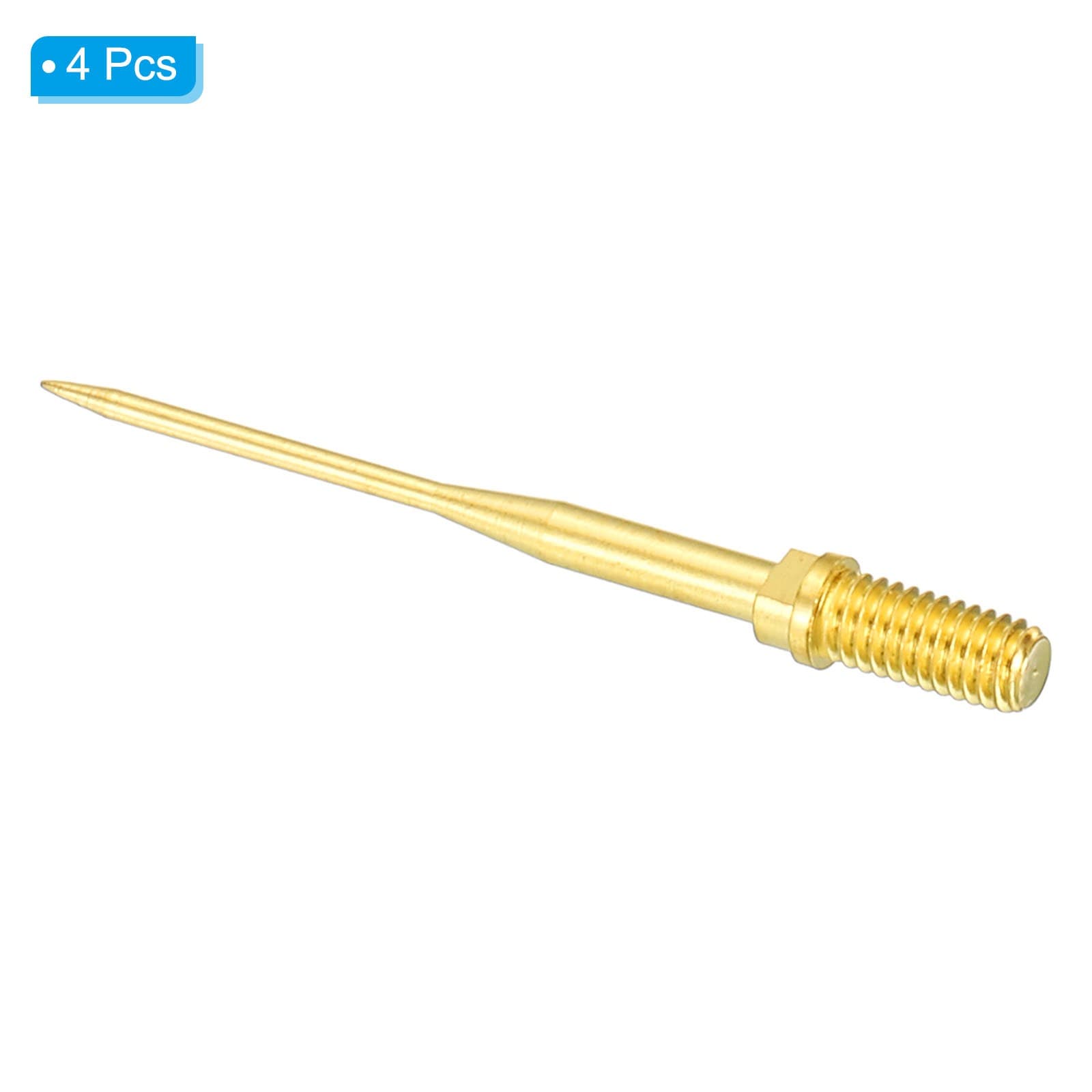 4Pcs Test Probe Pins 1mm Copper Multimeter Extention Probe Needle Gold 3