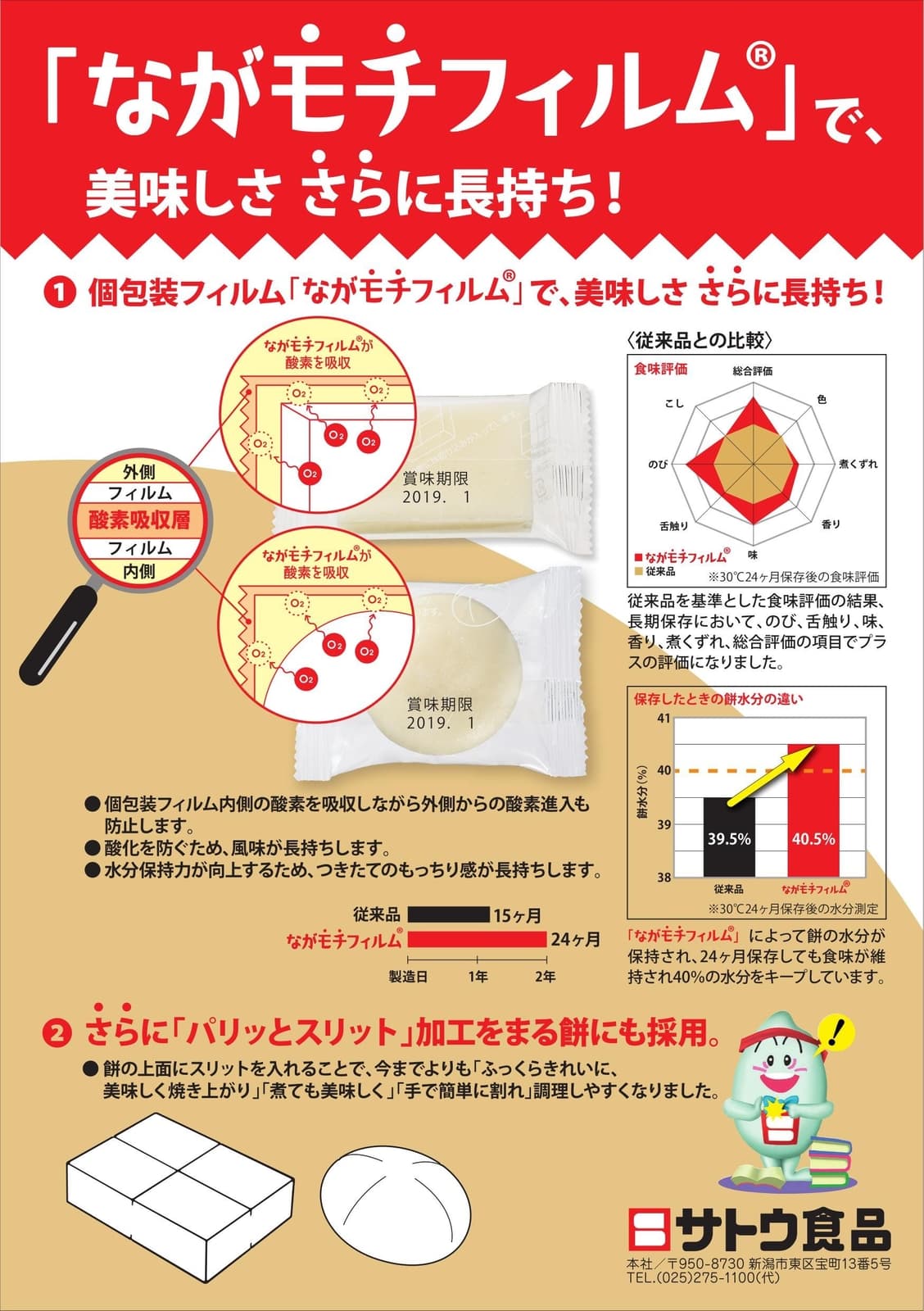 Sato Cut Mochi Japanese Rice Cake 1kg 3