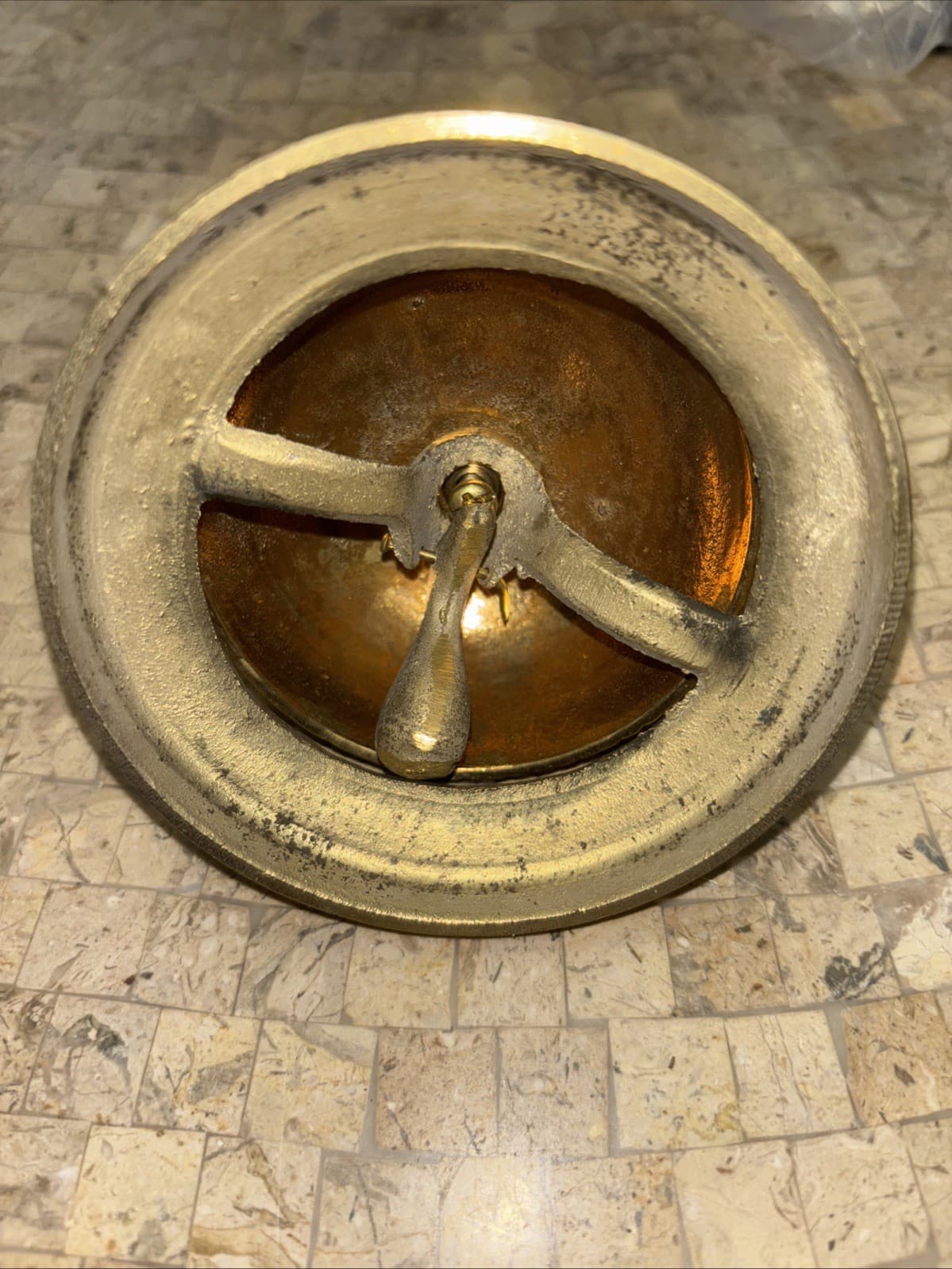 Vintage BRASS Hotel or Ornate Desk BELL filigree Sale Service Counter bell. 3